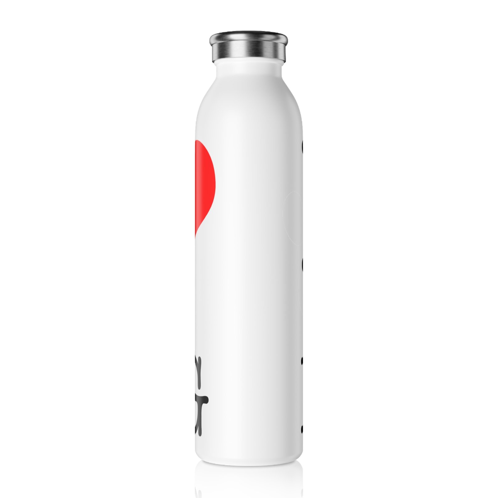 I LOVE My Dog Red Heart Slim 20 oz Water Bottle - Image 5