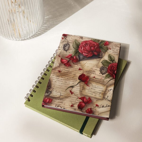 Vintage Letters & Roses Hardcover Journal