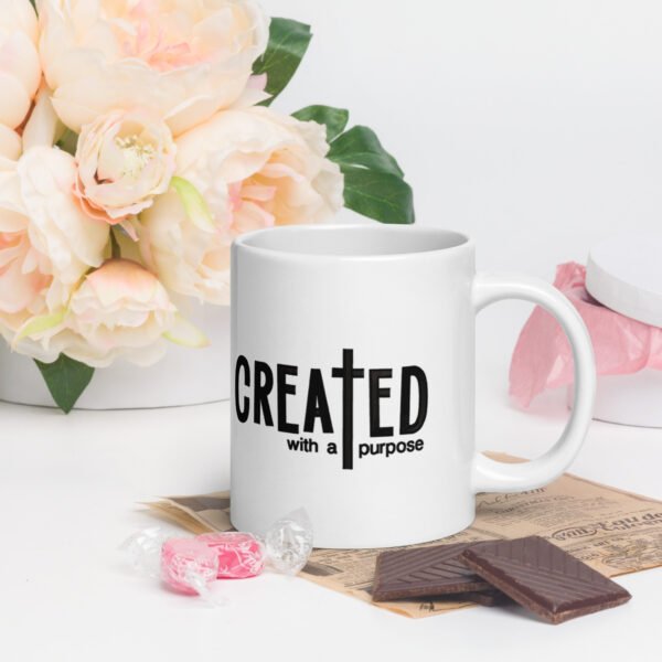 Created with a Purpose White Glossy Mug