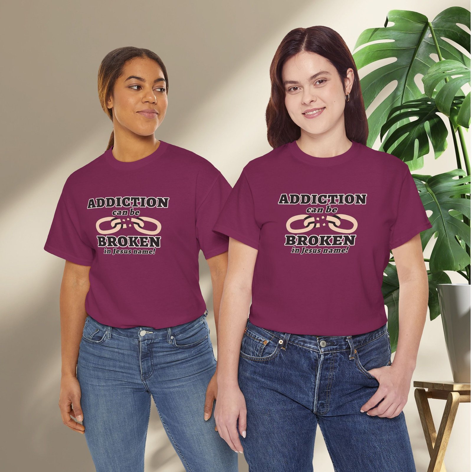 Addiction Can Be Broken  — Faith-Based Recovery T-Shirt - Image 50