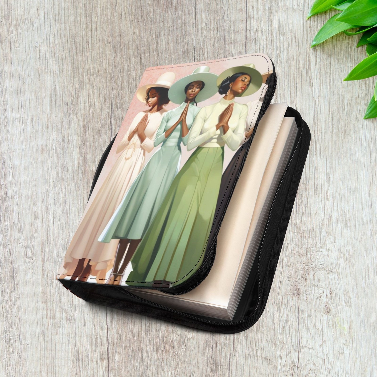 Vintage Praying Church Ladies Bible Cover - Image 15