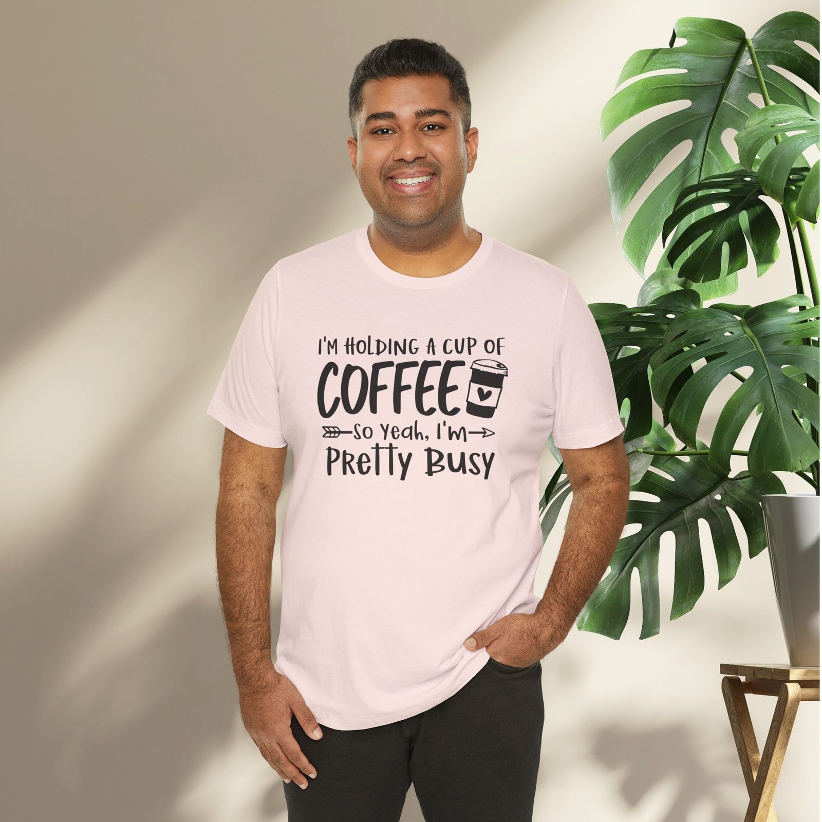 I’m Holding a Cup of Coffee, I'm Pretty Busy Unisex T-Shirt - Image 8