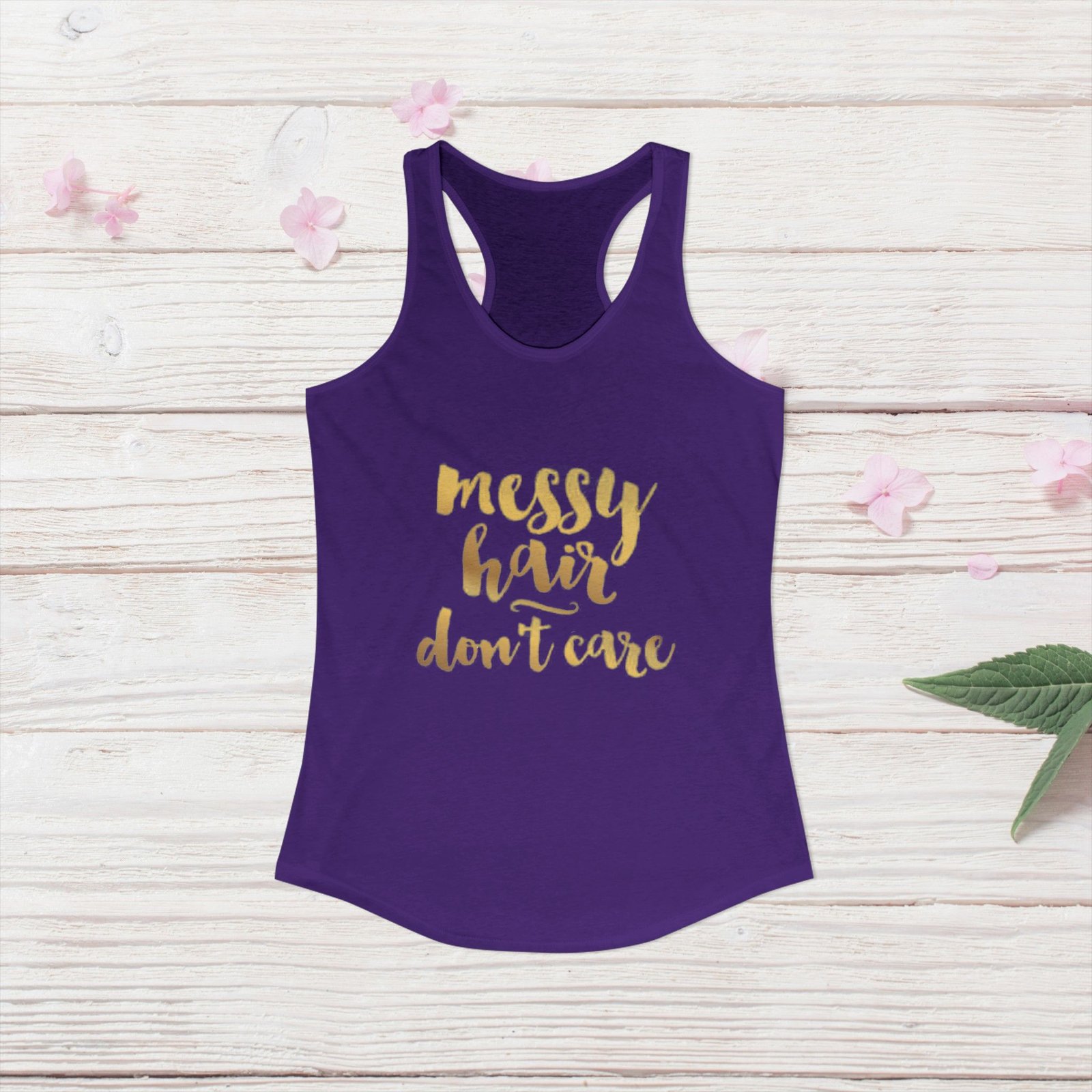 Messy Hair Don't Care Racerback Tank - Image 10