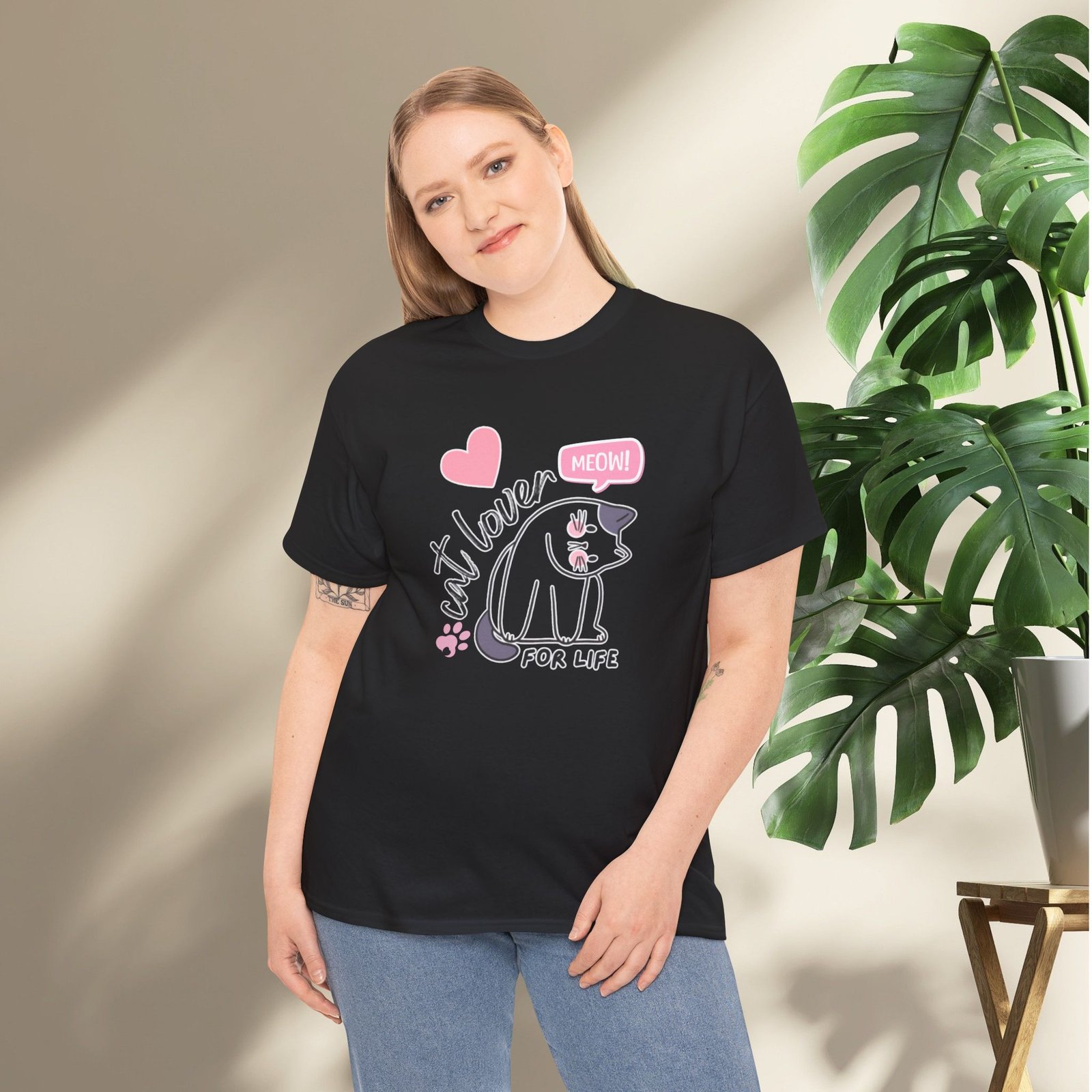 Cat Lover for Life — Cute 'Meow' Graphic Tee - Image 20