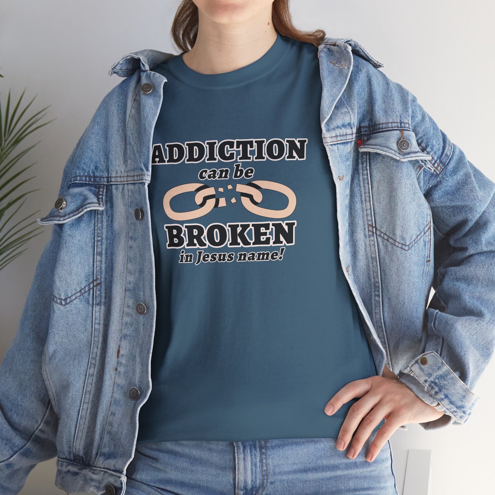 Addiction Can Be Broken  — Faith-Based Recovery T-Shirt - Image 42