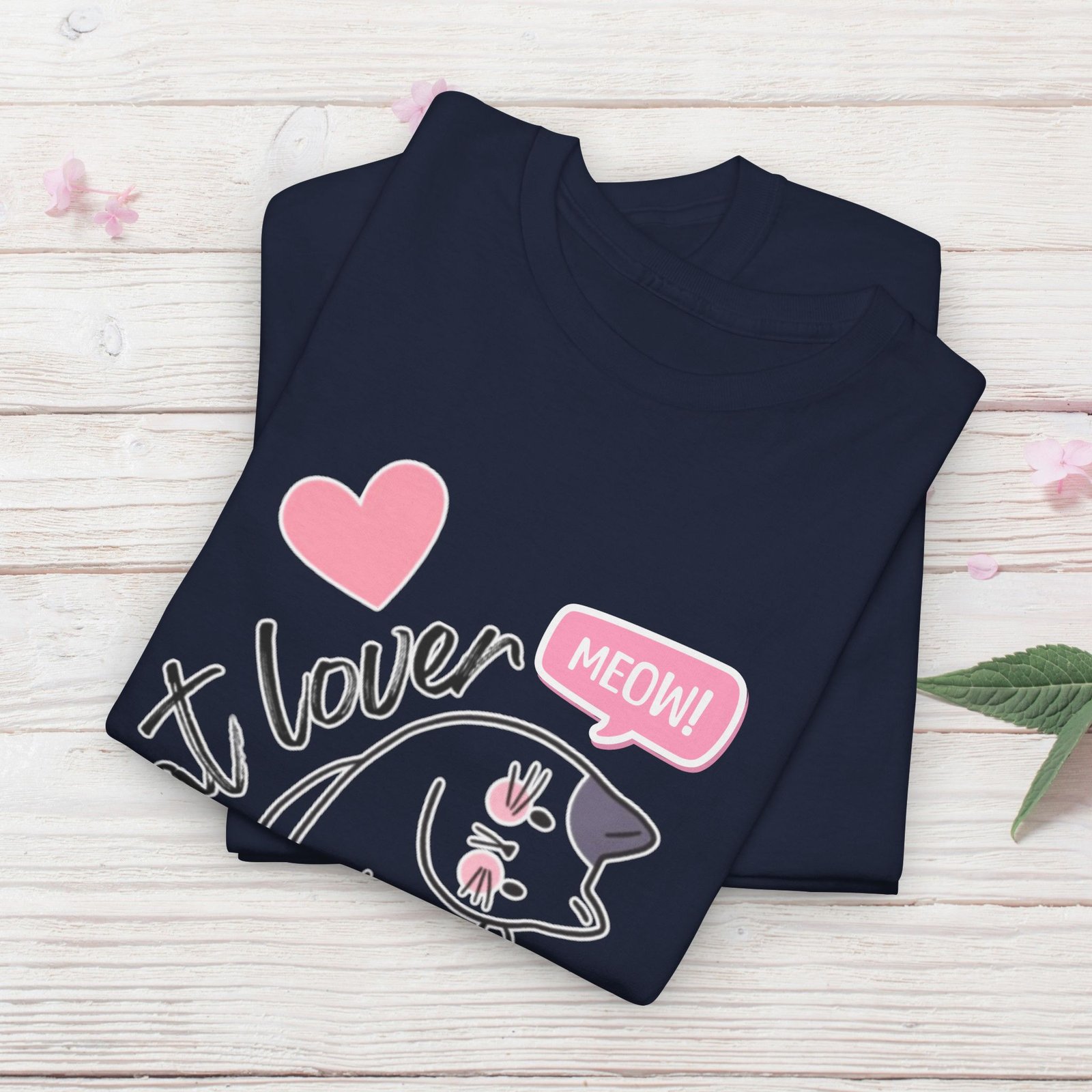 Cat Lover for Life — Cute 'Meow' Graphic Tee - Image 37