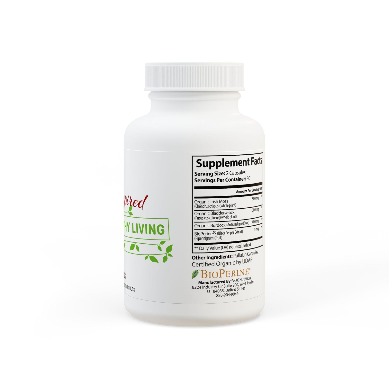 Inspired Healthly Living Sea Moss Supplement (60 Capsules) - Image 3