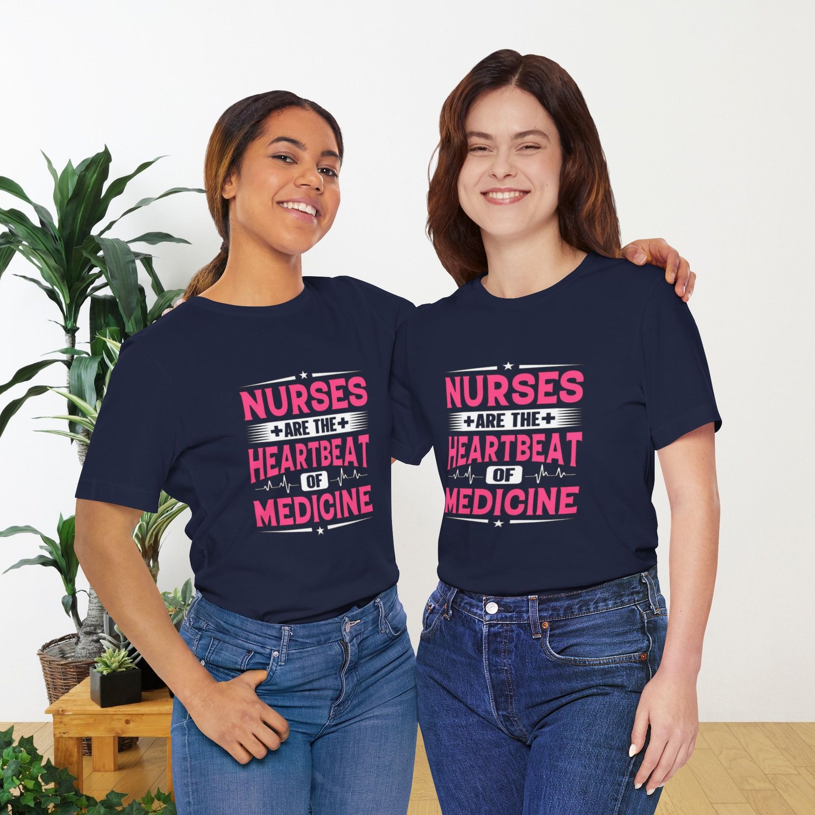 Nurses are the Heartbeat of Medicine Unisex Jersey T-Shirt - Image 24