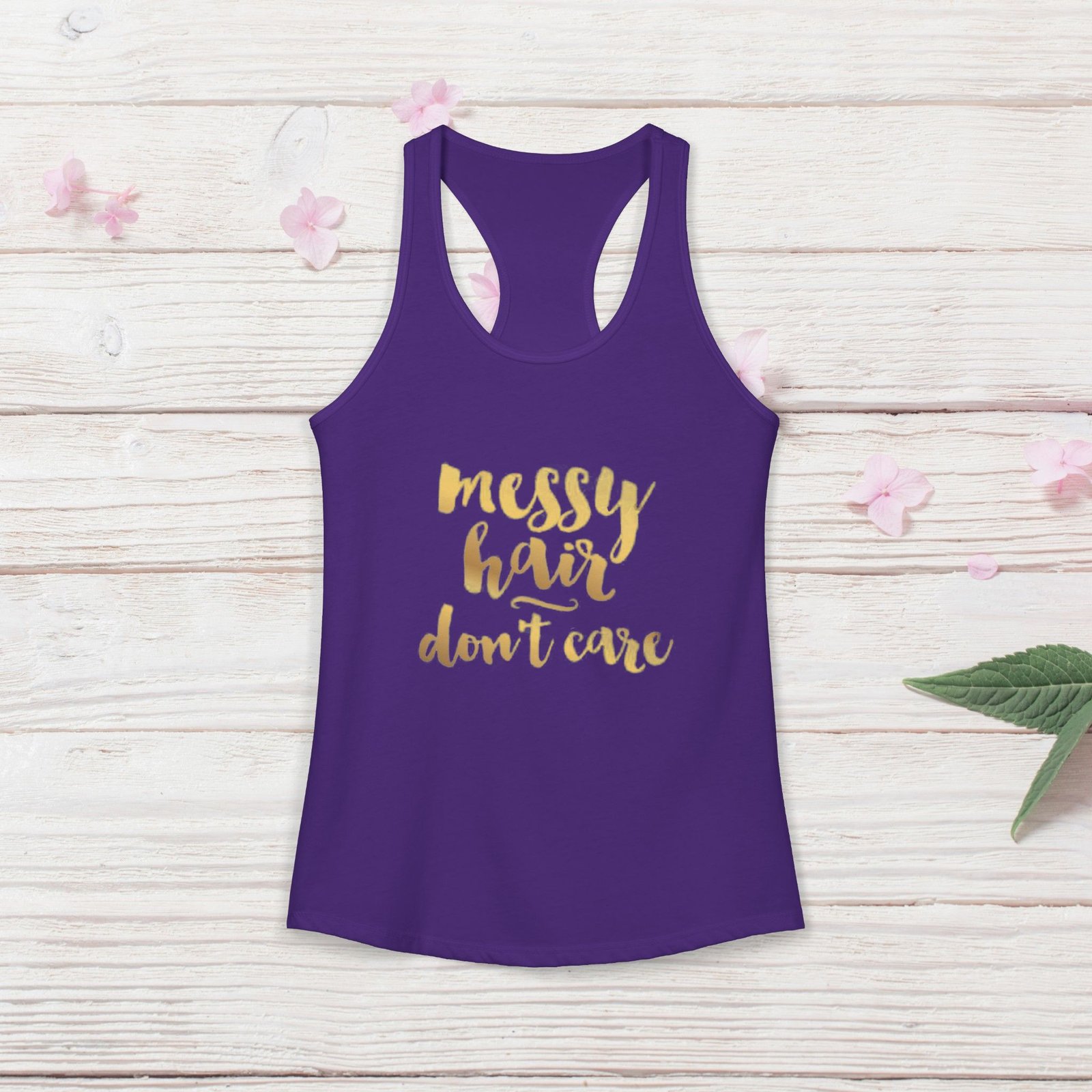 Messy Hair Don't Care Racerback Tank - Image 9