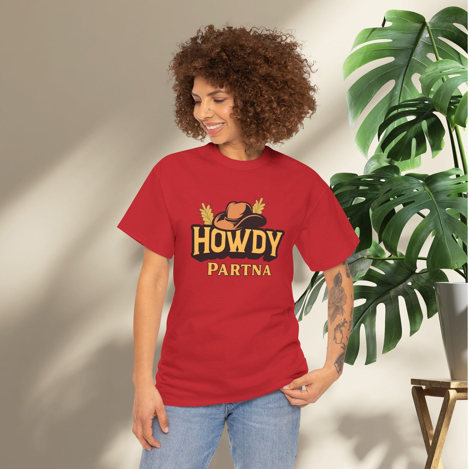 Howdy Partna  — Western Cowboy Hat Unisex T-Shirt - Image 32