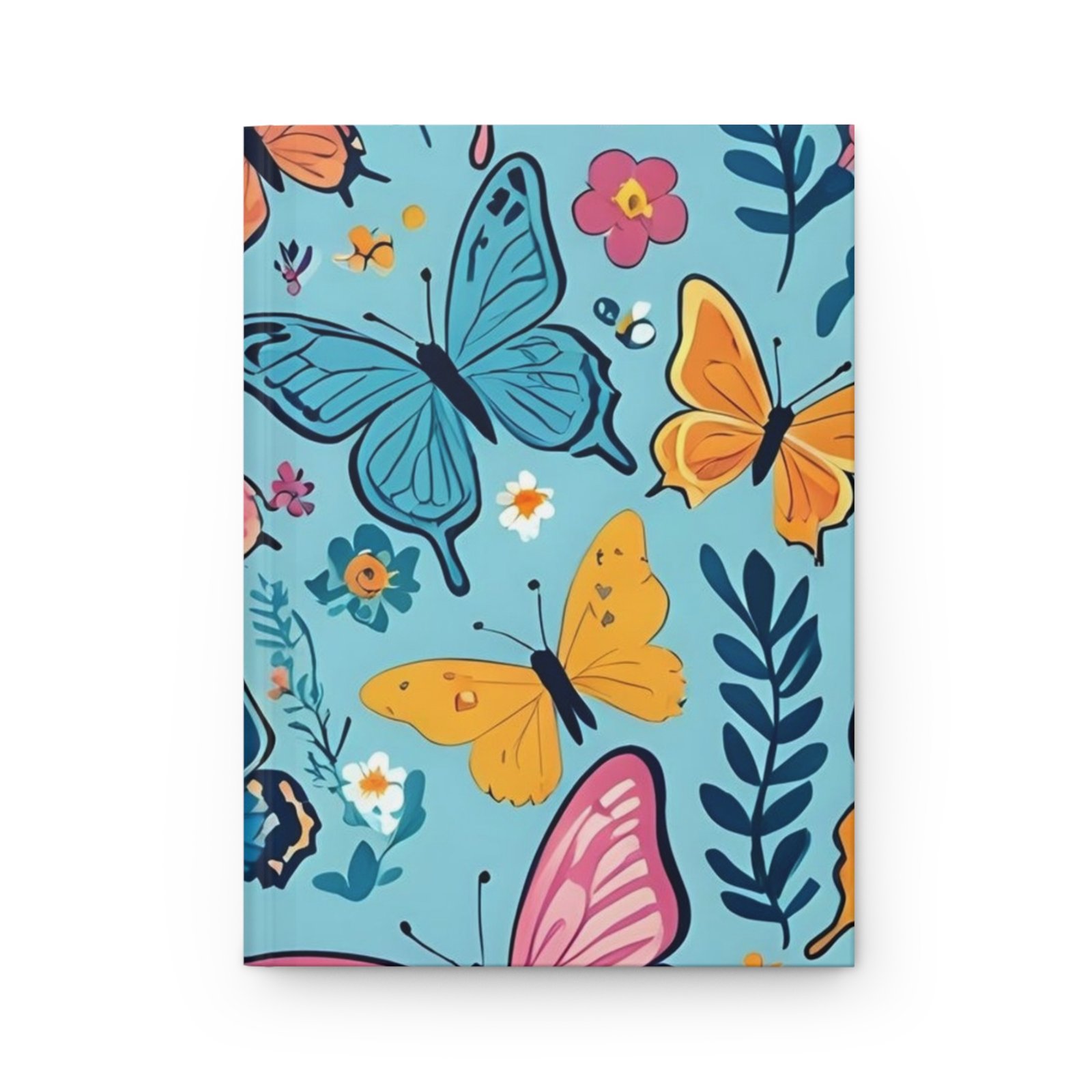 Butterfly Heaven Floral Blue Hardcover Journal - Image 2