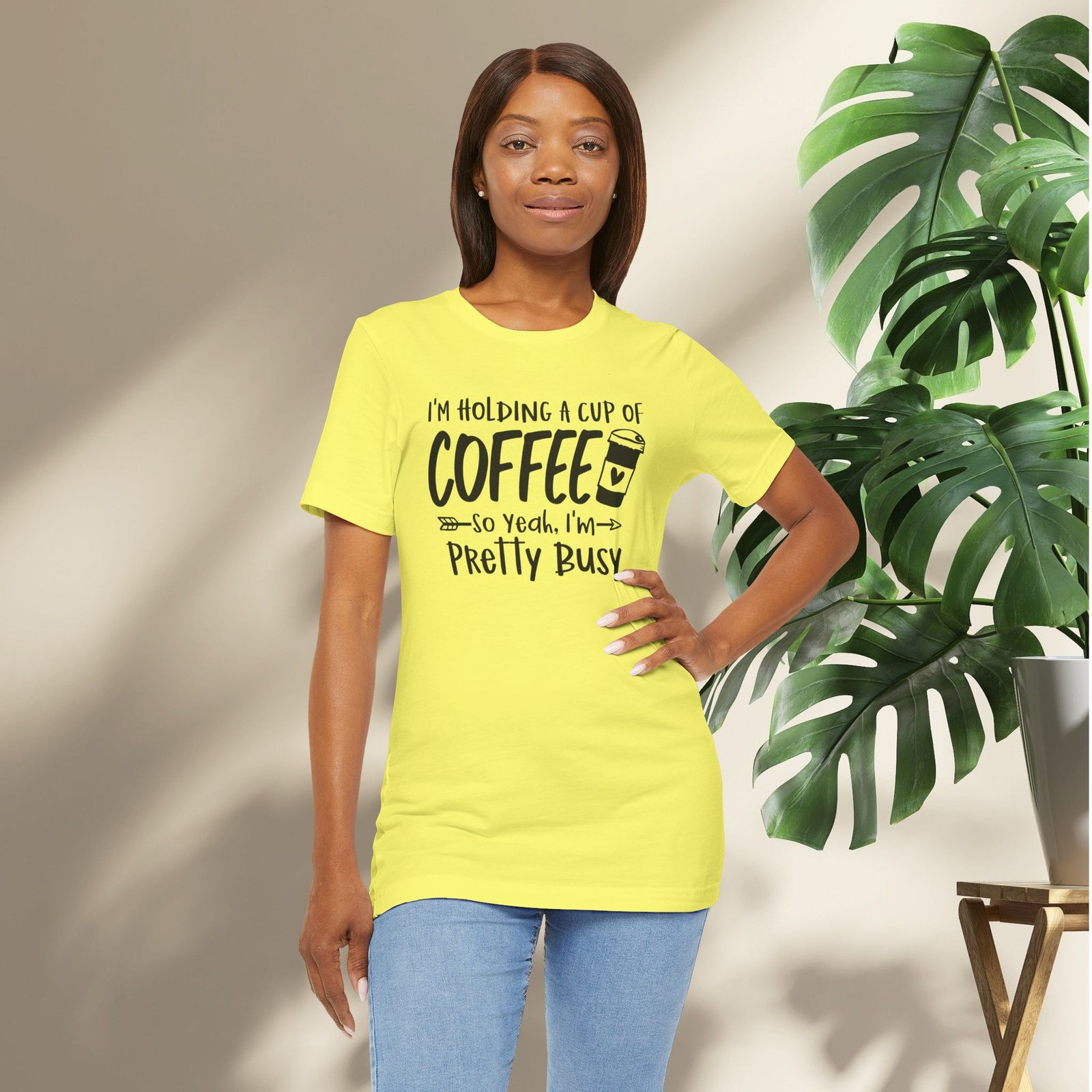 I’m Holding a Cup of Coffee, I'm Pretty Busy Unisex T-Shirt - Image 28
