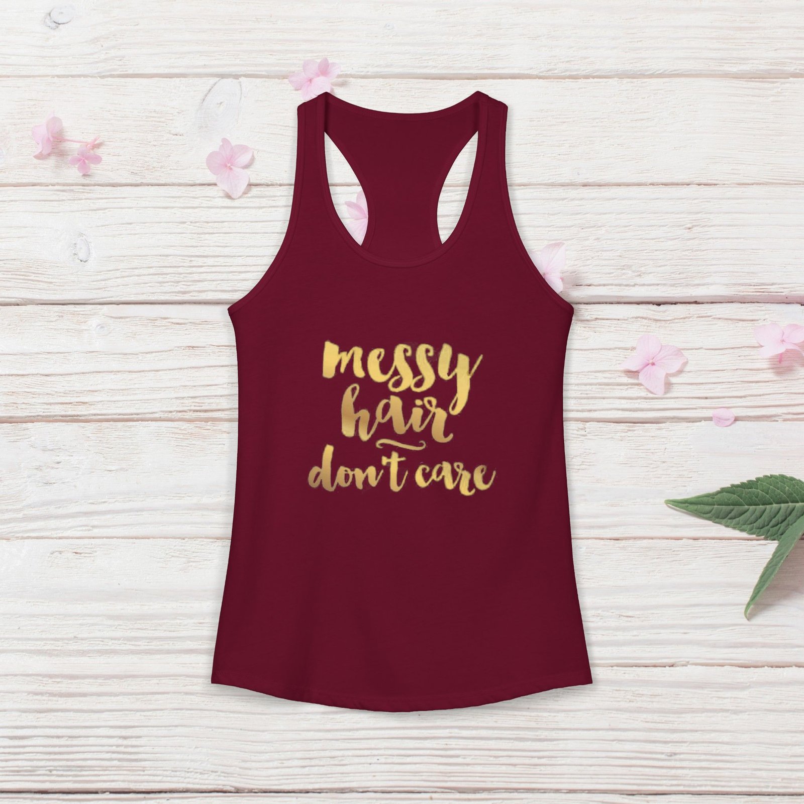 Messy Hair Don't Care Racerback Tank - Image 12