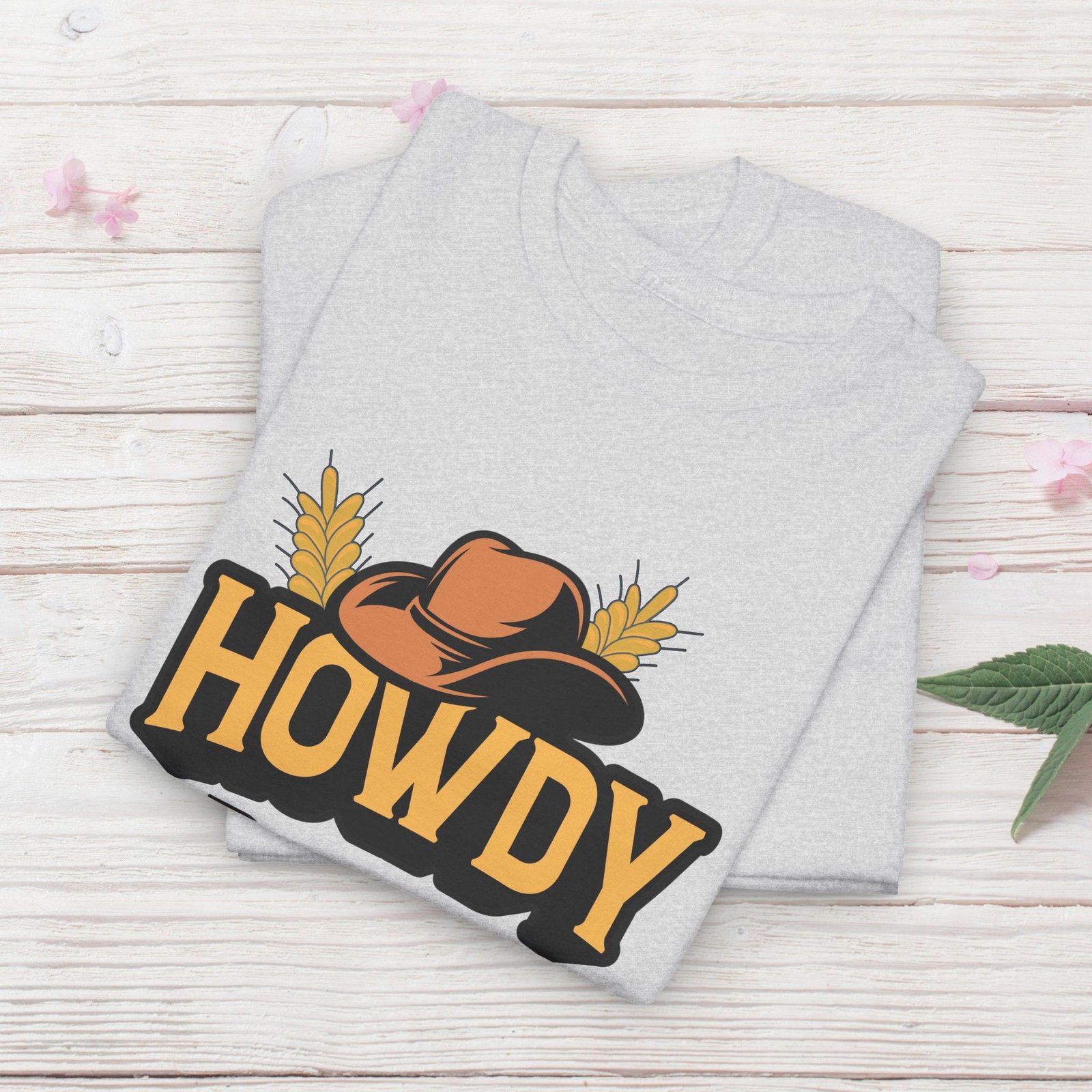 Howdy Partna  — Western Cowboy Hat Unisex T-Shirt - Image 7