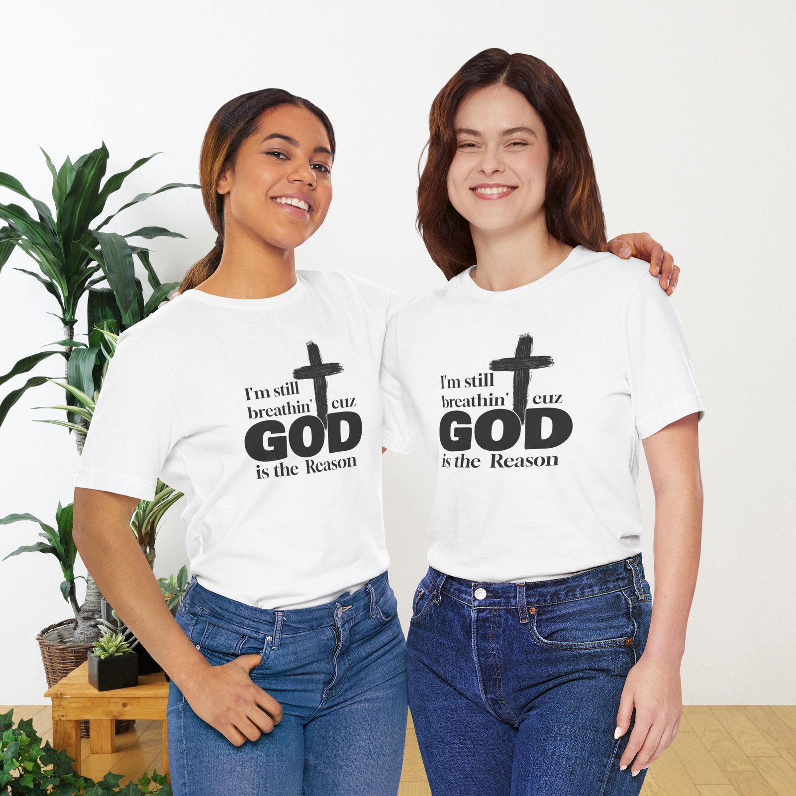 I'm Still Breathin' Cuz God is the Reason Unisex T-Shirt - Image 7