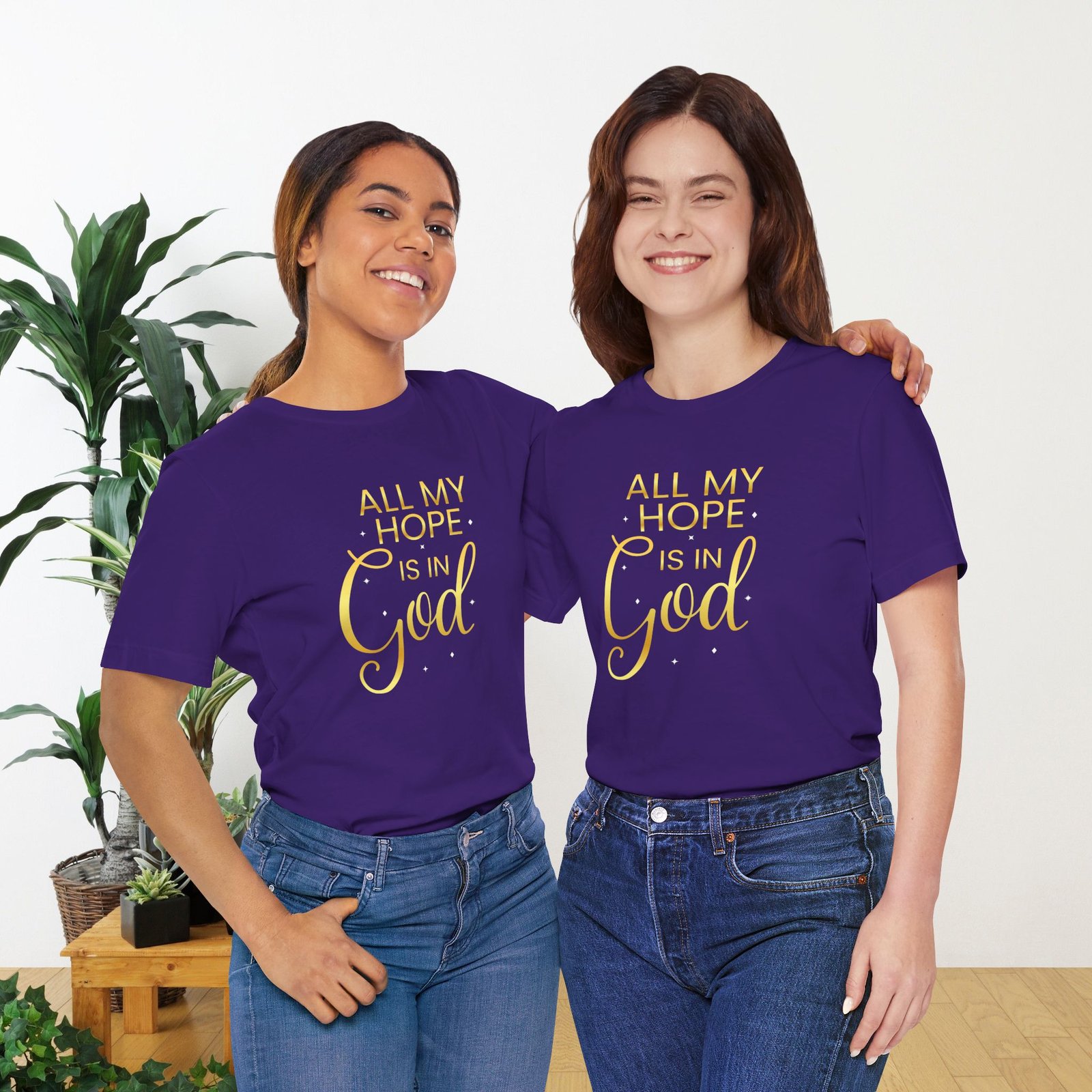 'All My Hope Is In God' T-Shirt - Gold - Image 21
