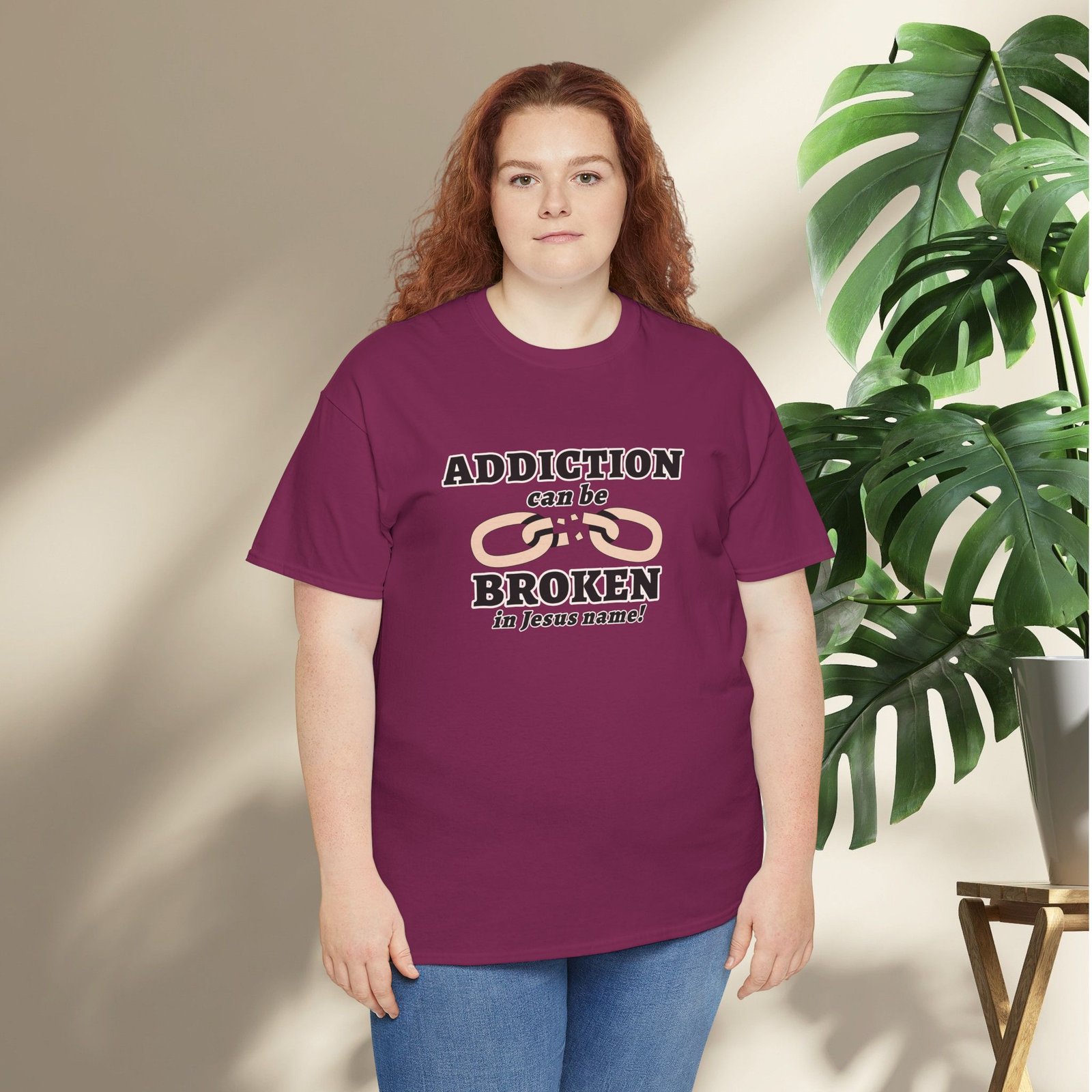 Addiction Can Be Broken  — Faith-Based Recovery T-Shirt - Image 47