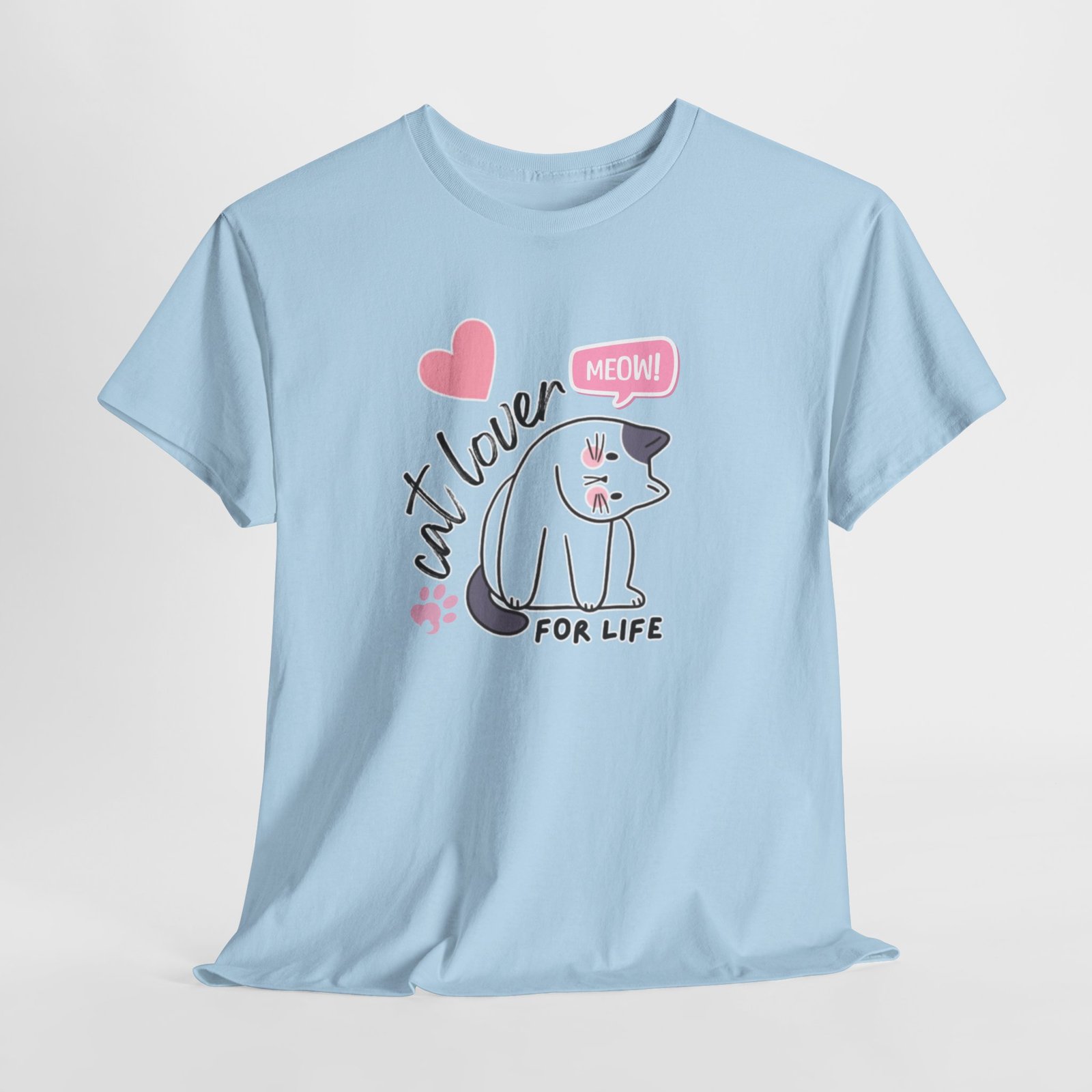 Cat Lover for Life — Cute 'Meow' Graphic Tee - Image 31