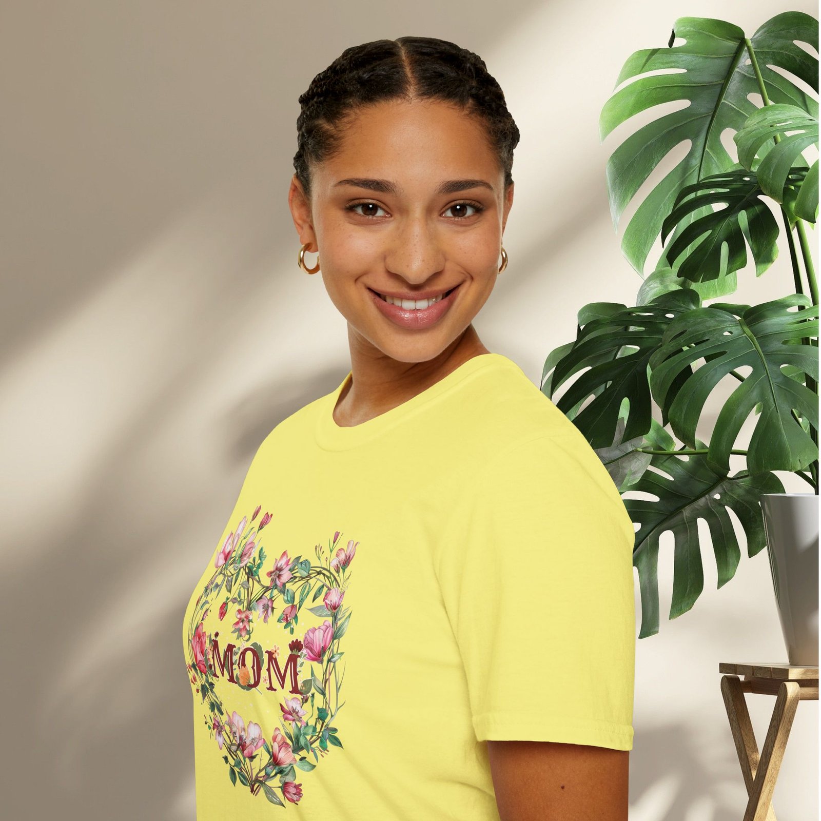 Floral Heart Wreath - MOM T-Shirt - Image 15