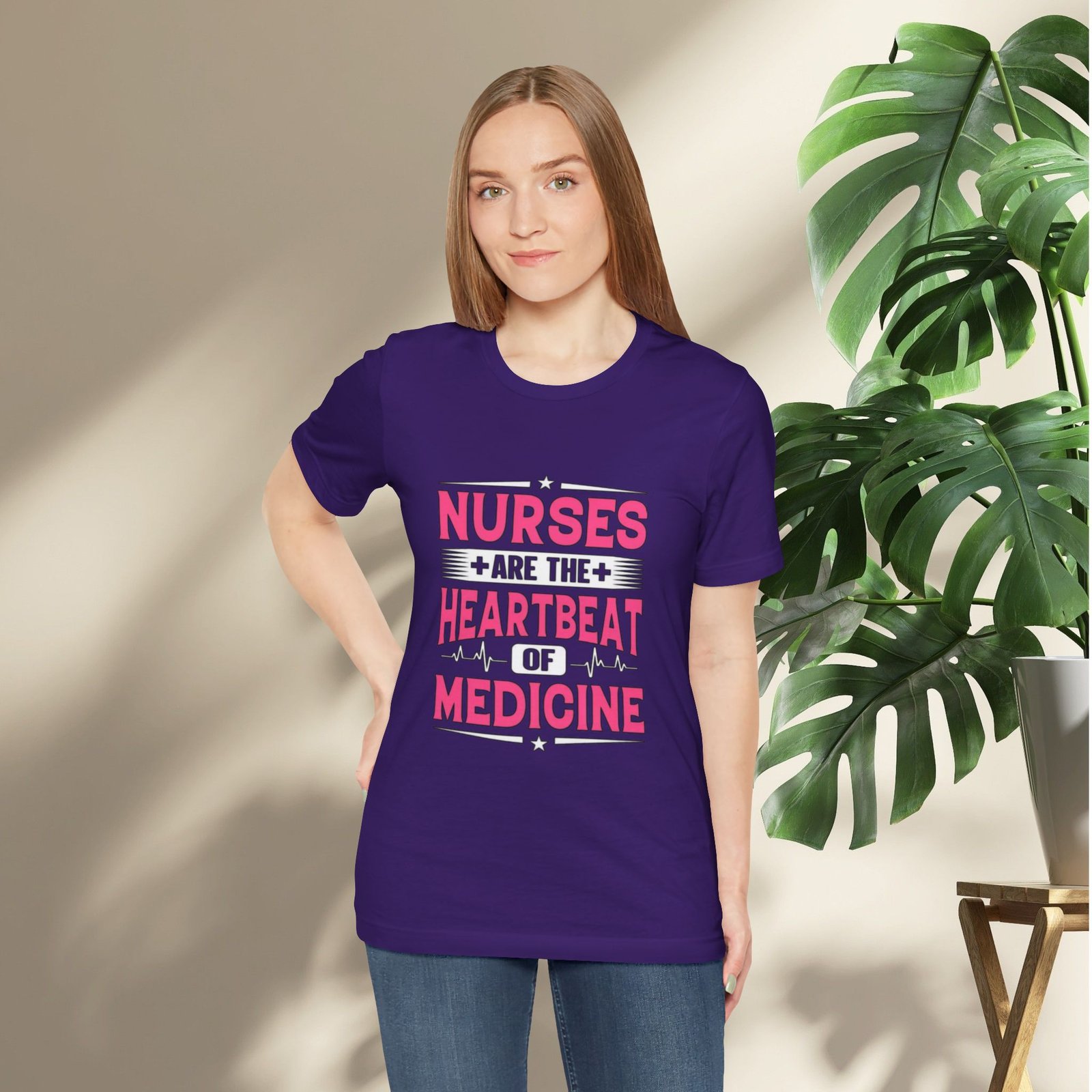 Nurses are the Heartbeat of Medicine Unisex Jersey T-Shirt - Image 26