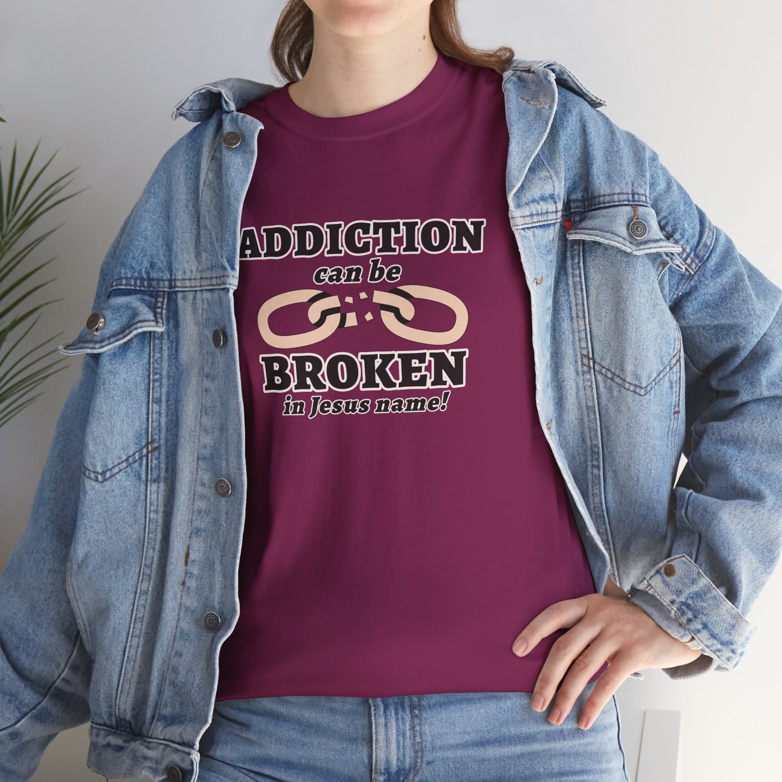 Addiction Can Be Broken  — Faith-Based Recovery T-Shirt - Image 49