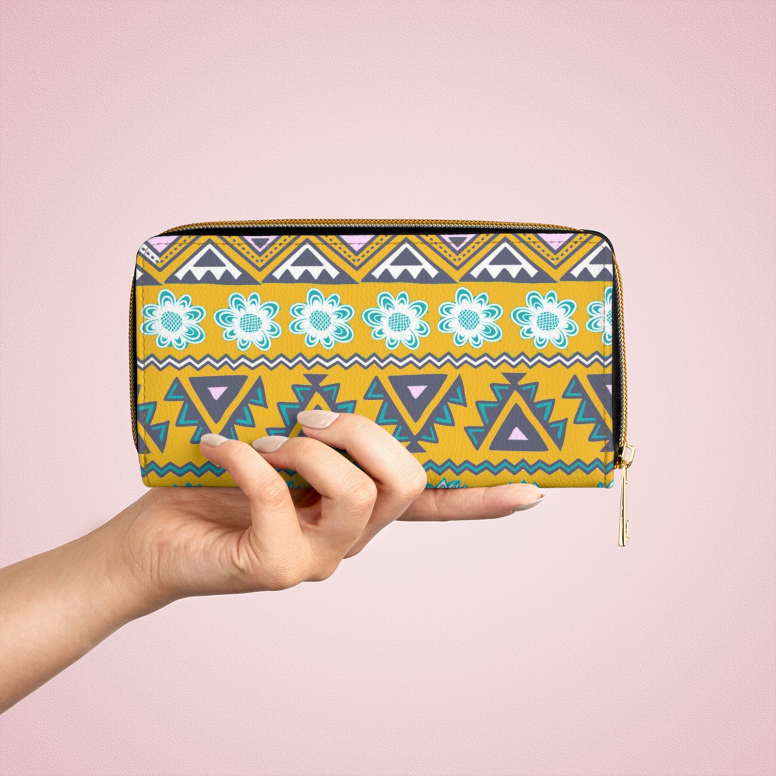 Bohemian Tribal Zipper Wallet - Image 5