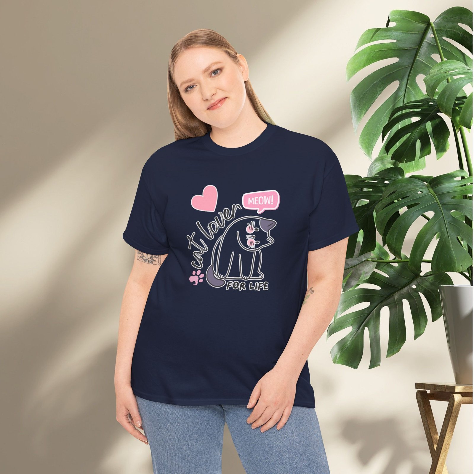 Cat Lover for Life — Cute 'Meow' Graphic Tee - Image 41