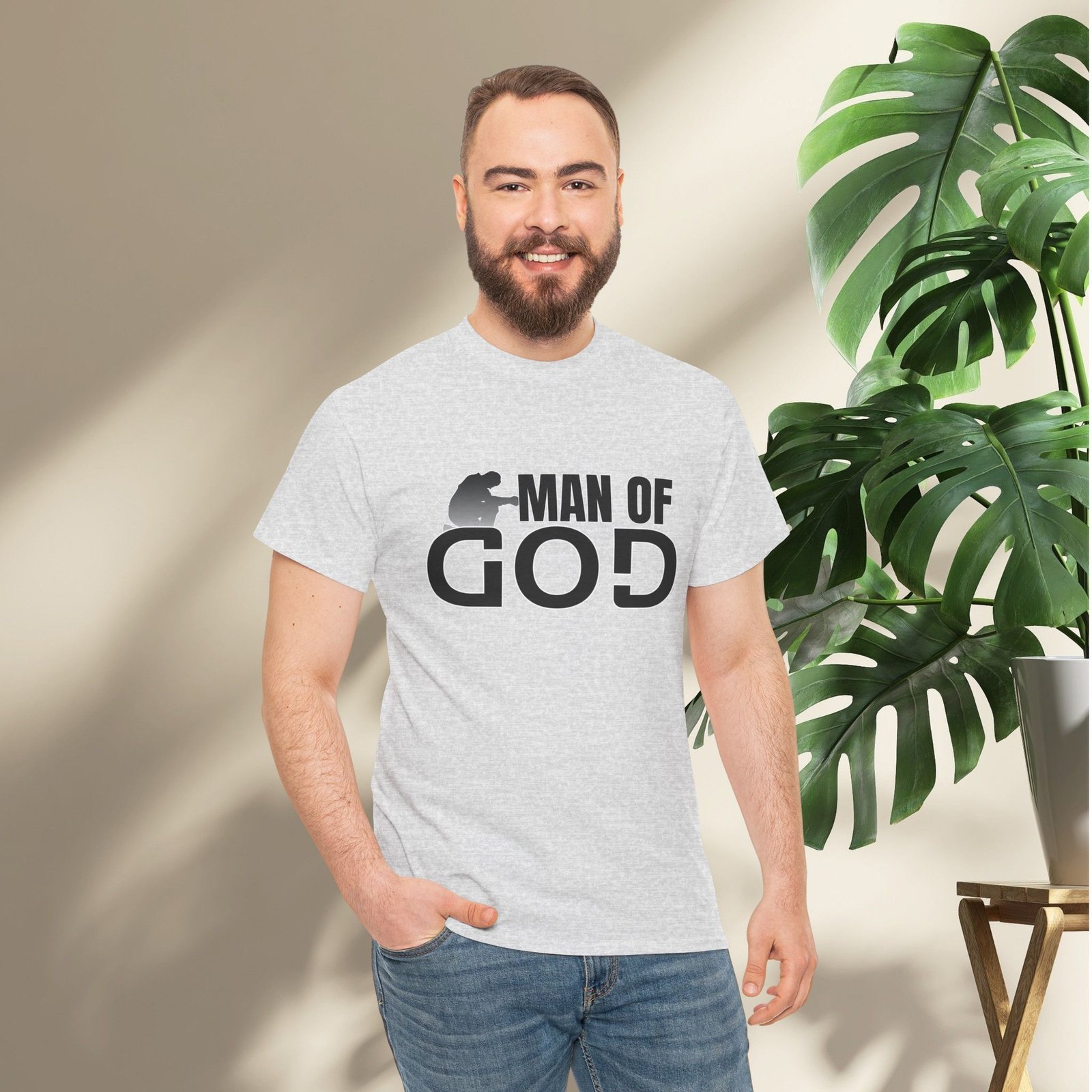 Man of God Unisex Heavy Cotton T-Shirt - Image 7