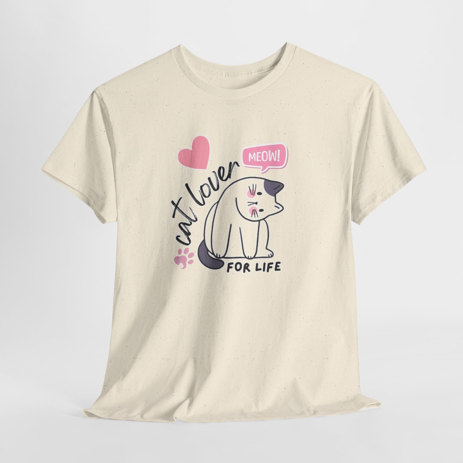 Cat Lover for Life — Cute 'Meow' Graphic Tee - Image 24