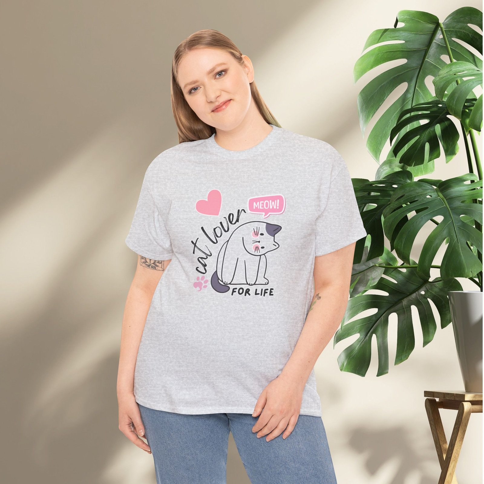 Cat Lover for Life — Cute 'Meow' Graphic Tee - Image 13