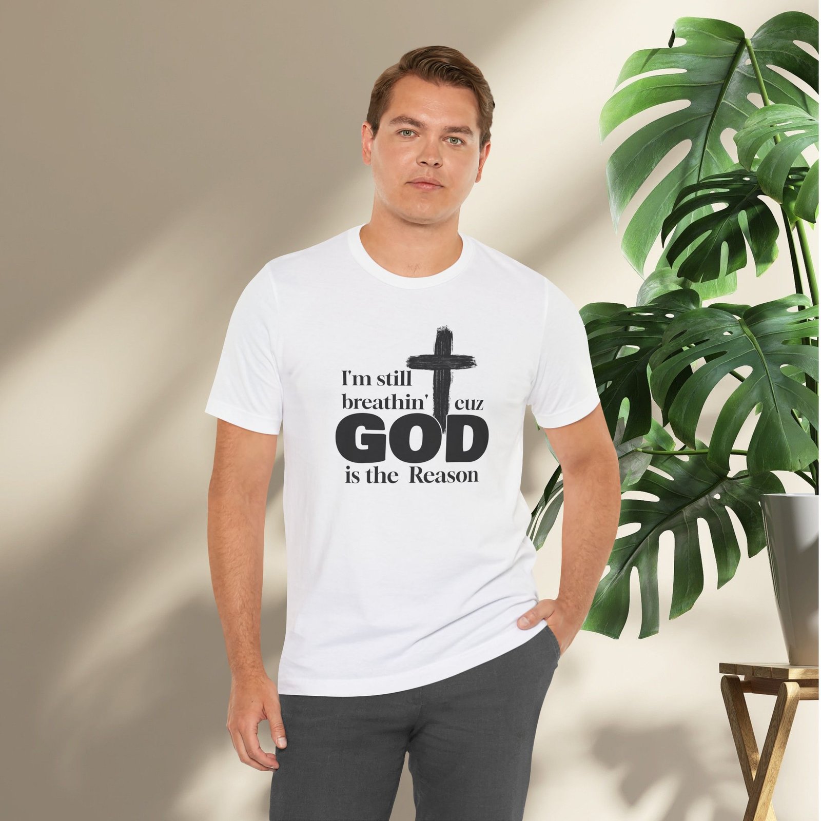 I'm Still Breathin' Cuz God is the Reason Unisex T-Shirt - Image 3