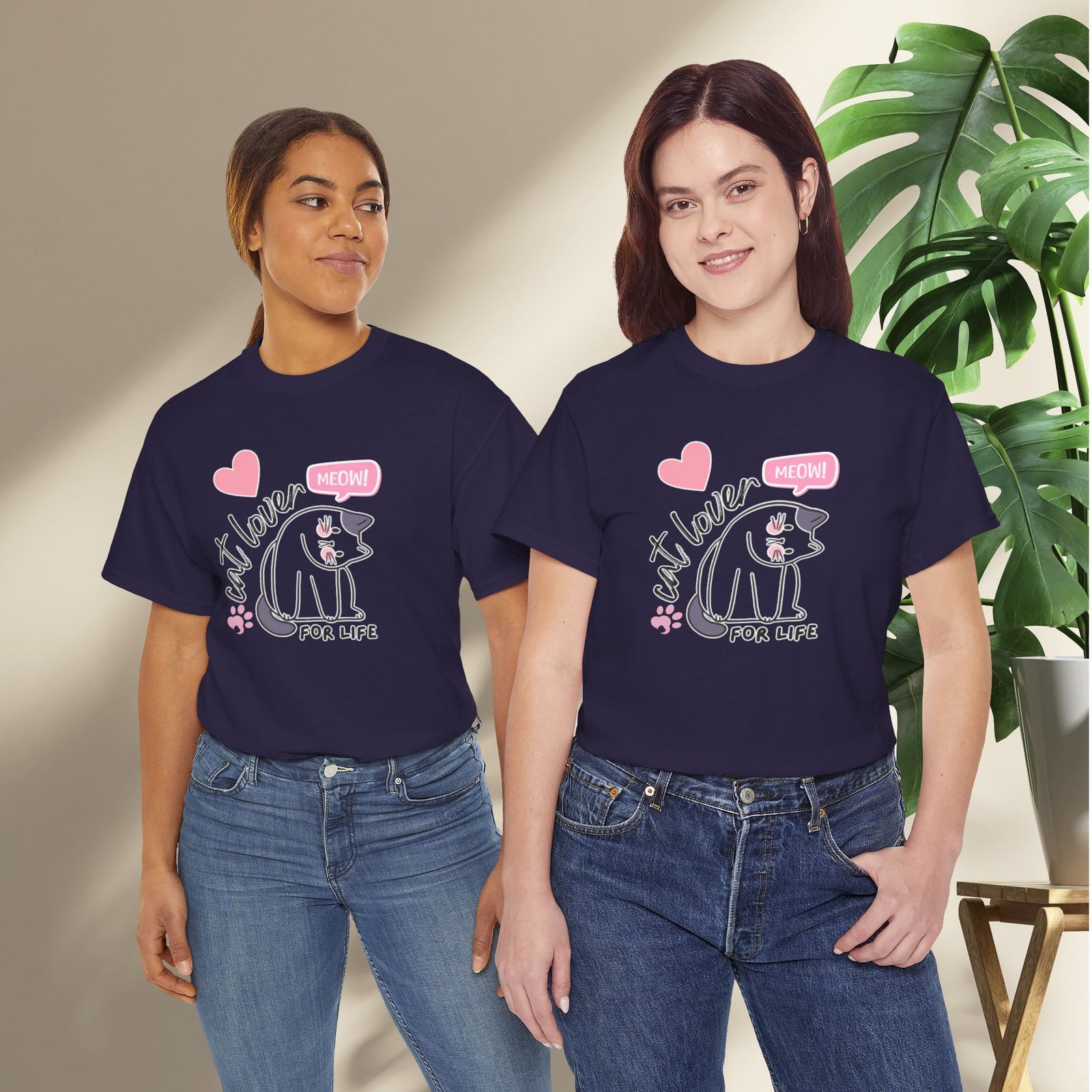 Cat Lover for Life — Cute 'Meow' Graphic Tee - Image 50