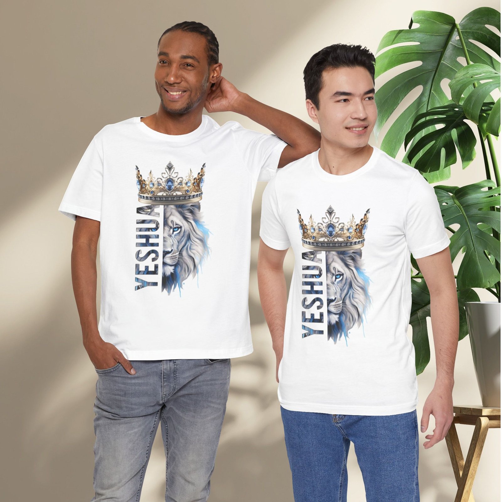 King of Kings - Crowned Yeshua Lion Unisex Tee - Image 7