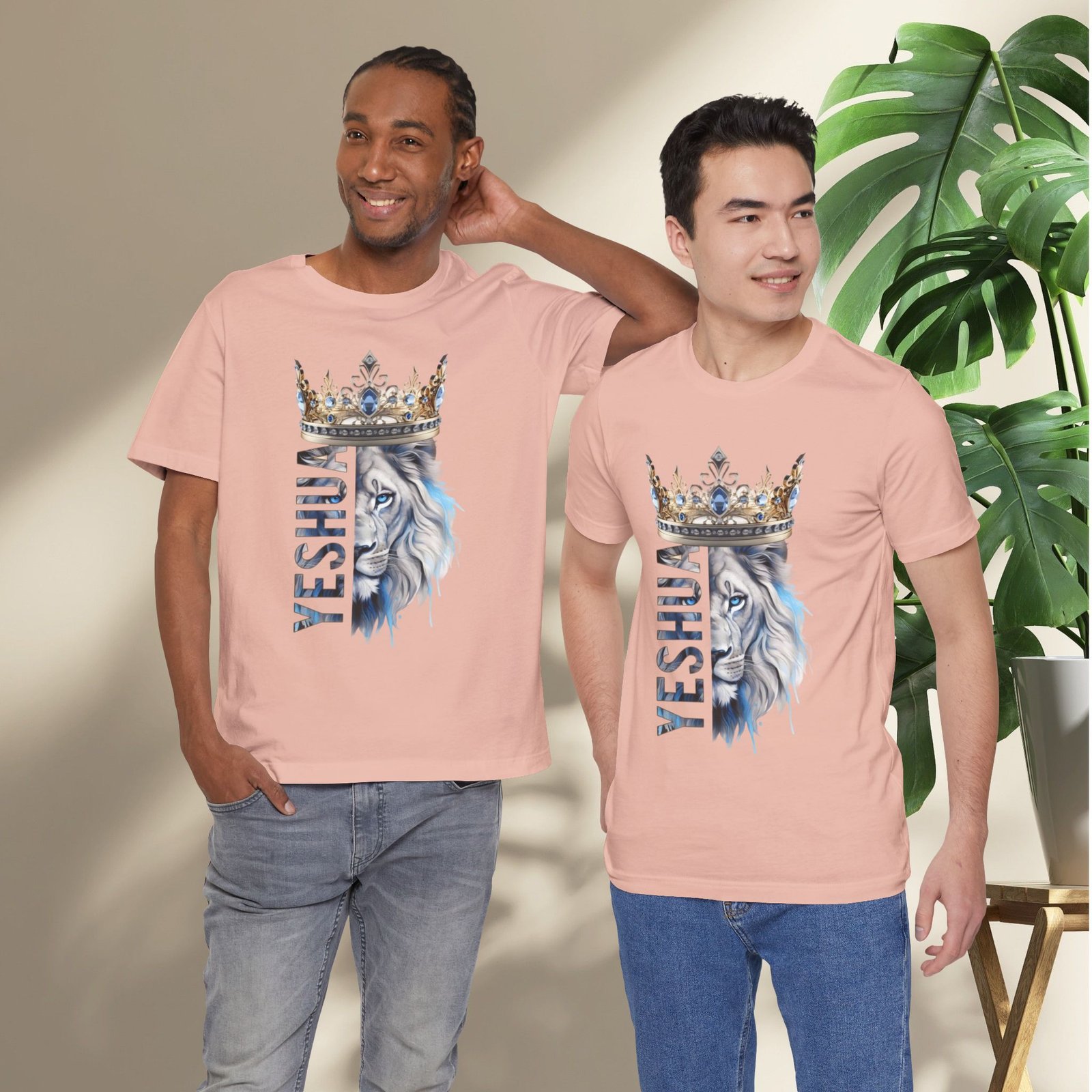 King of Kings - Crowned Yeshua Lion Unisex Tee - Image 15