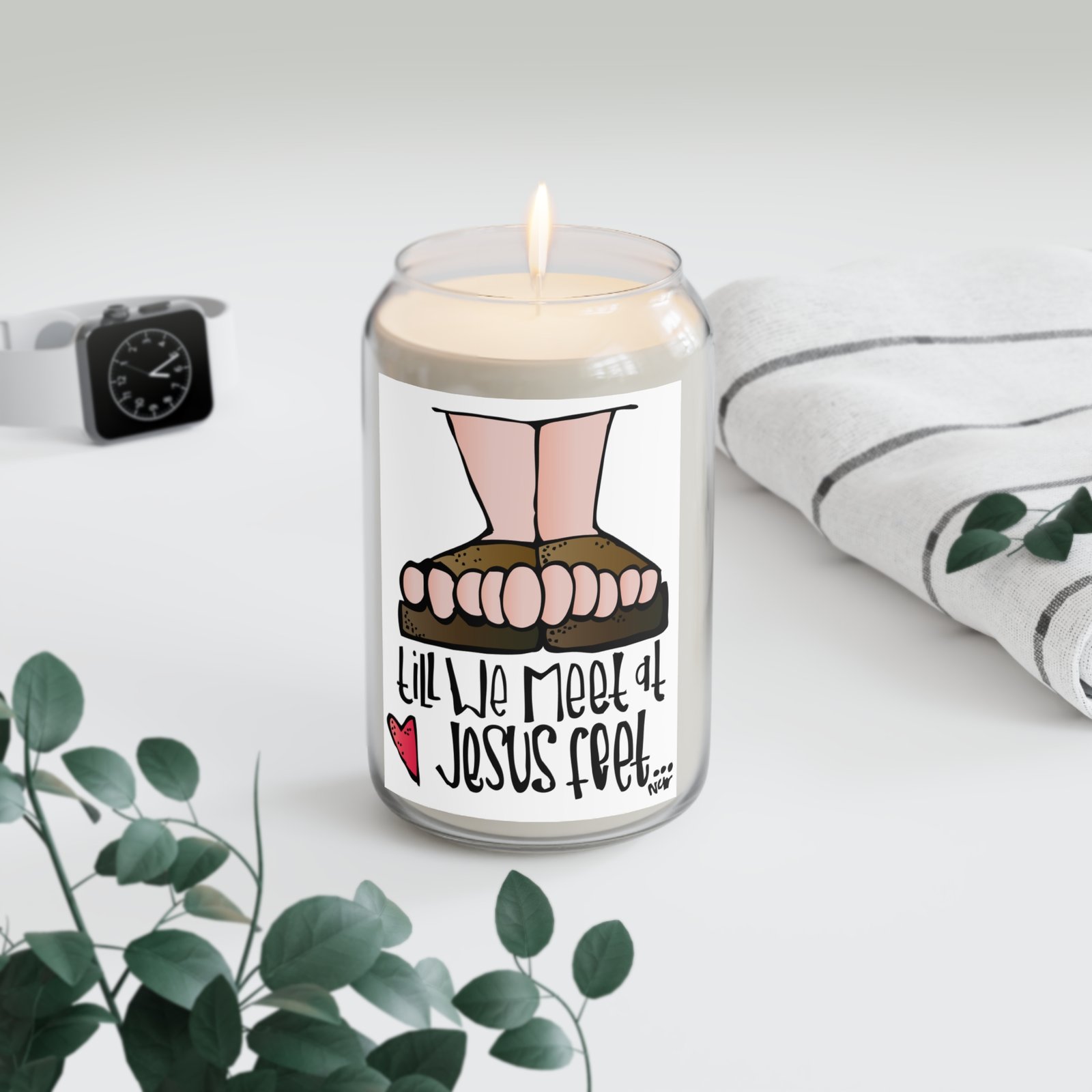 Till we meet at Jesus Feet Scented Candle, 13.75oz