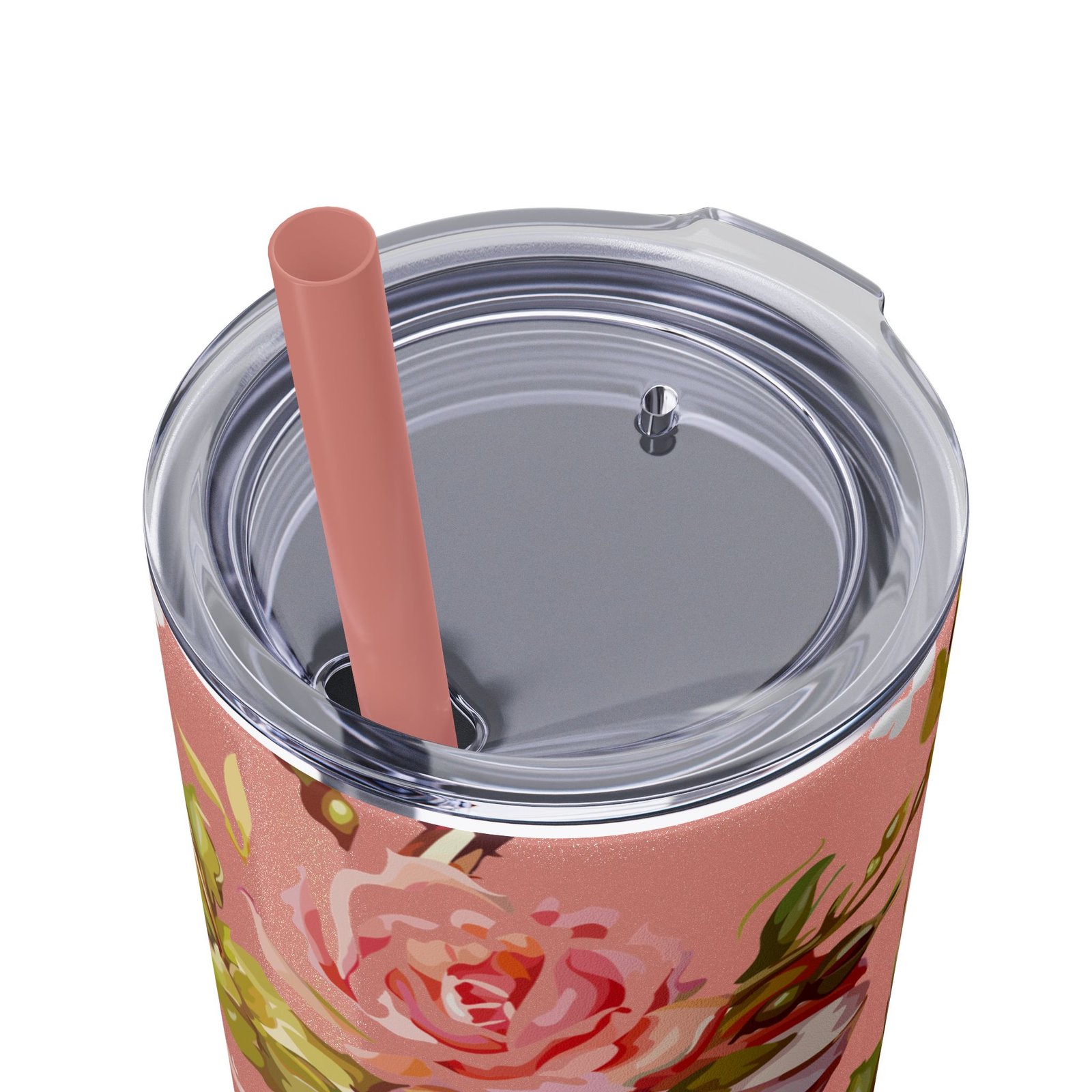 Glitter Rose Skinny Tumbler, 20oz - Multiple Colors - Image 19