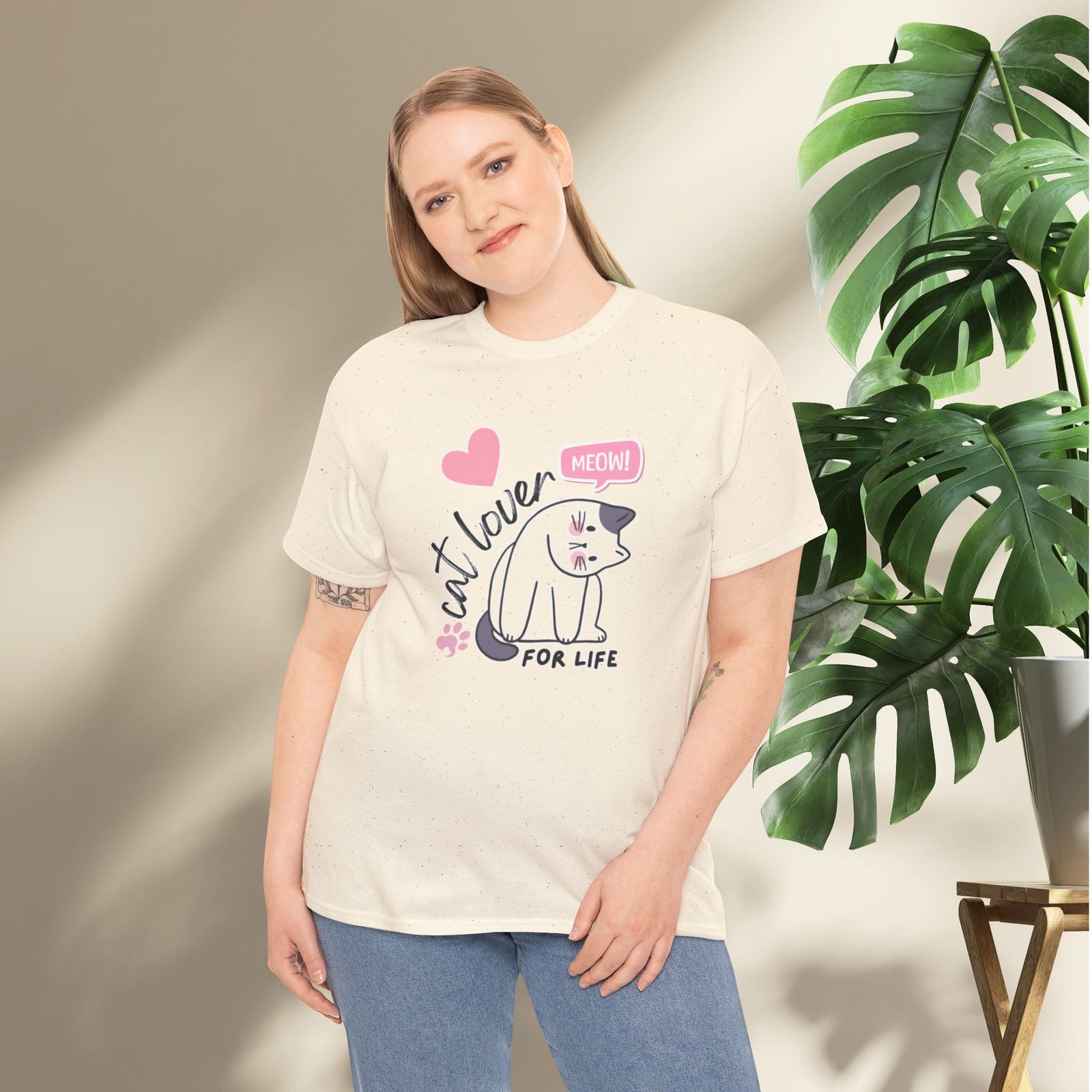 Cat Lover for Life — Cute 'Meow' Graphic Tee - Image 27