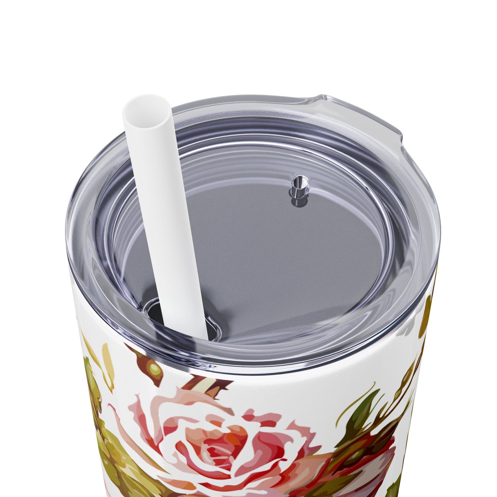 Glitter Rose Skinny Tumbler, 20oz - Multiple Colors - Image 12