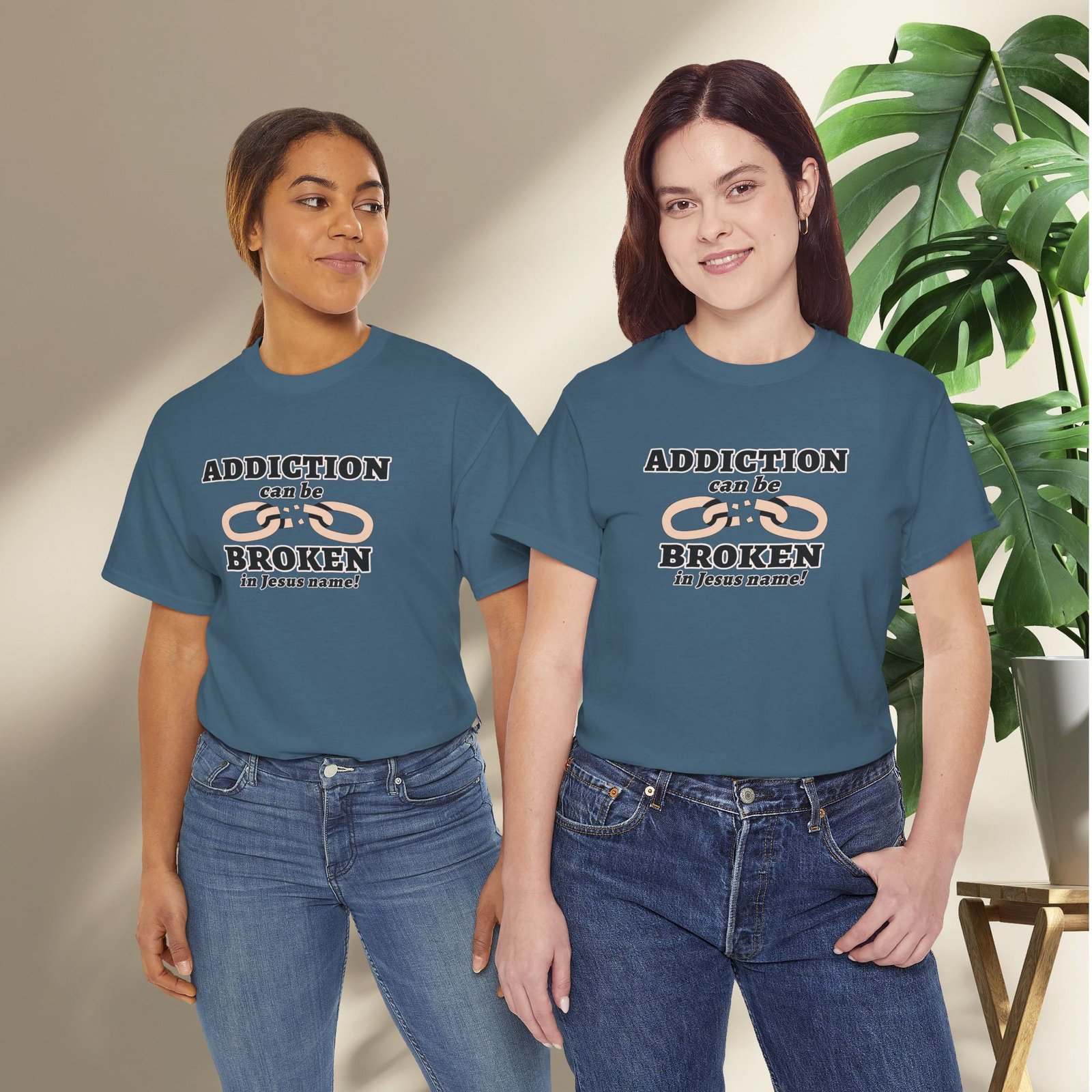 Addiction Can Be Broken  — Faith-Based Recovery T-Shirt - Image 43