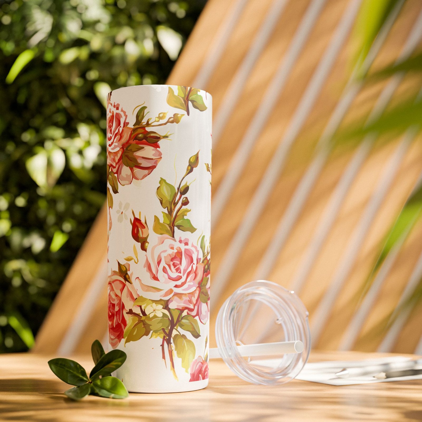 Glitter Rose Skinny Tumbler, 20oz - Multiple Colors - Image 10
