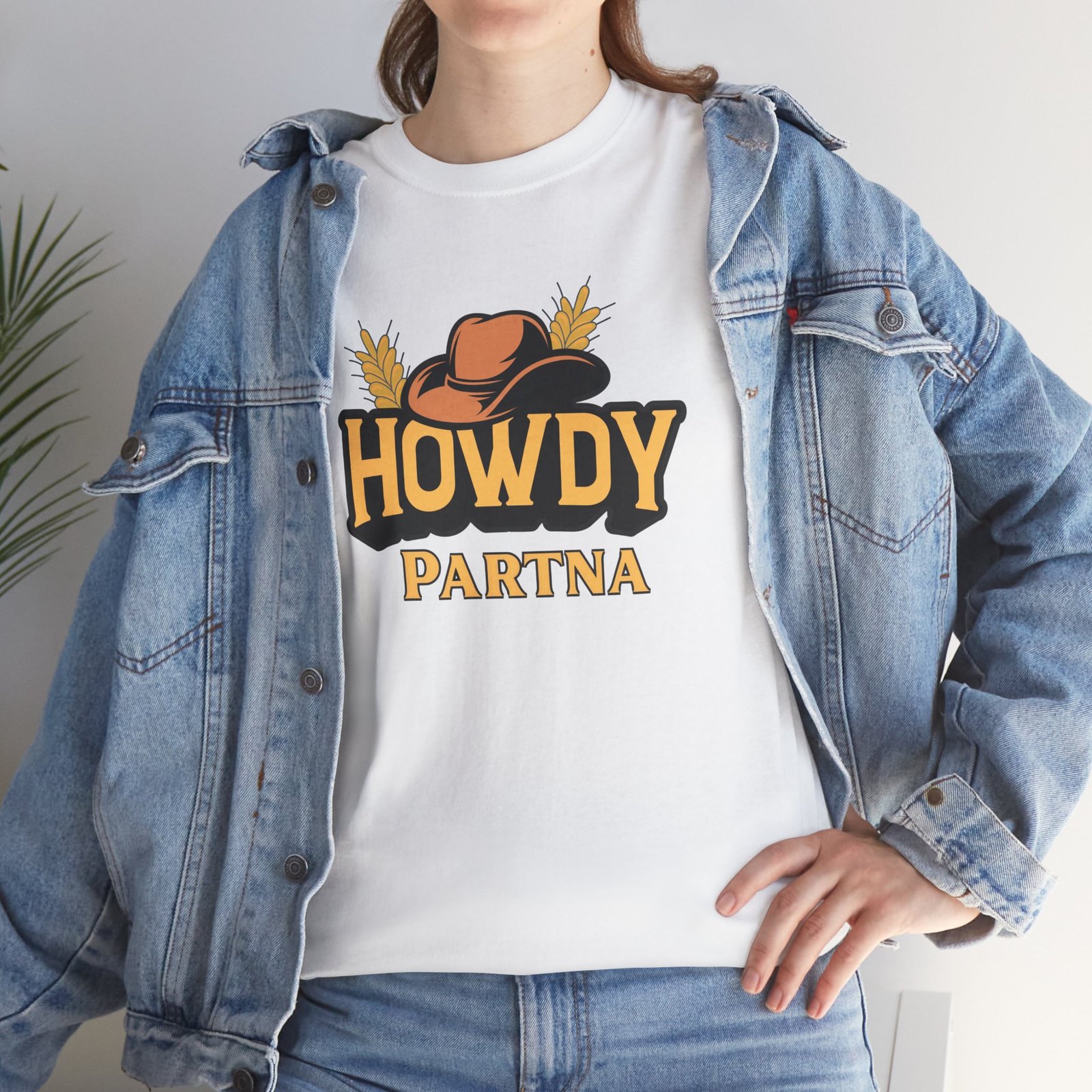 Howdy Partna  — Western Cowboy Hat Unisex T-Shirt - Image 38