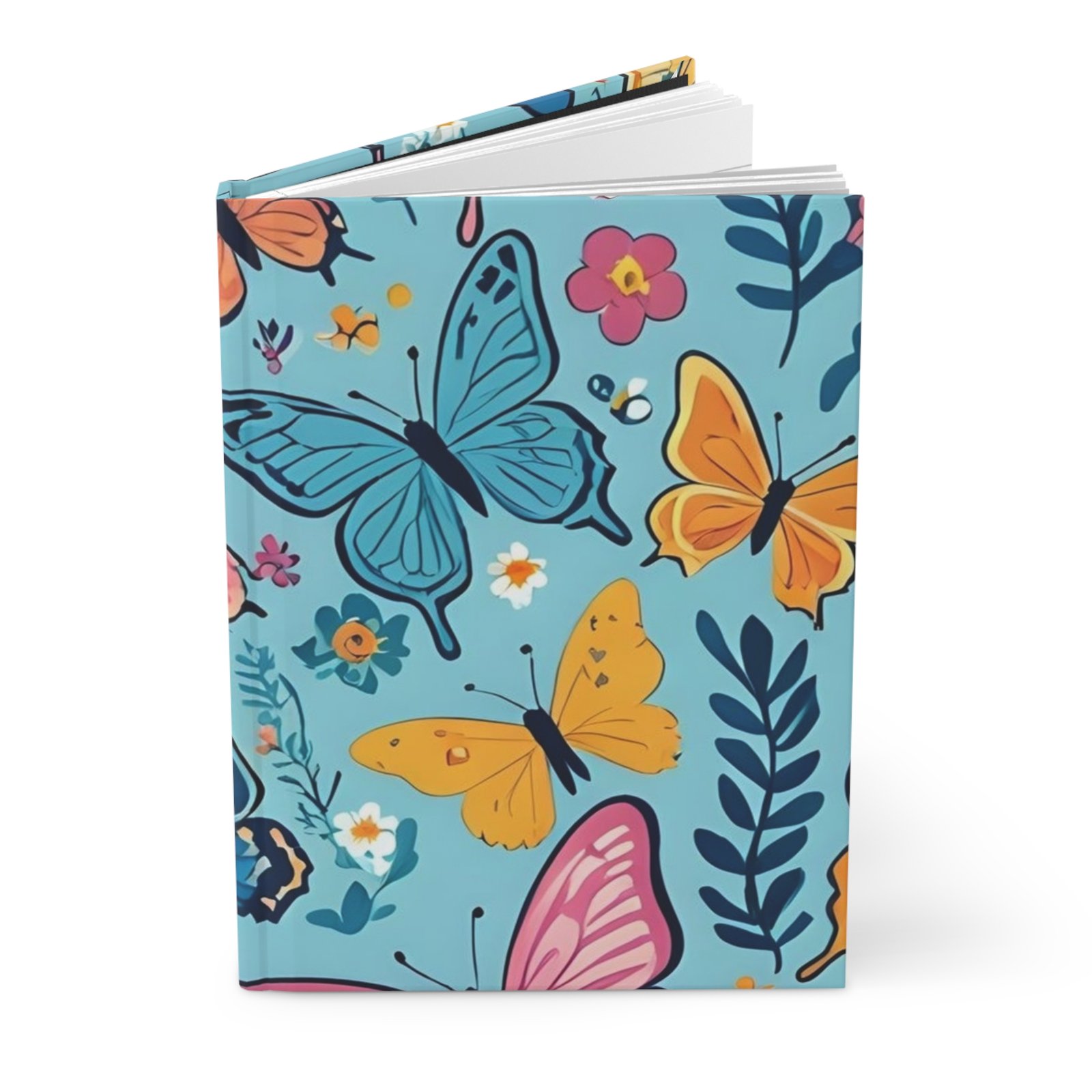 Butterfly Heaven Floral Blue Hardcover Journal - Image 4