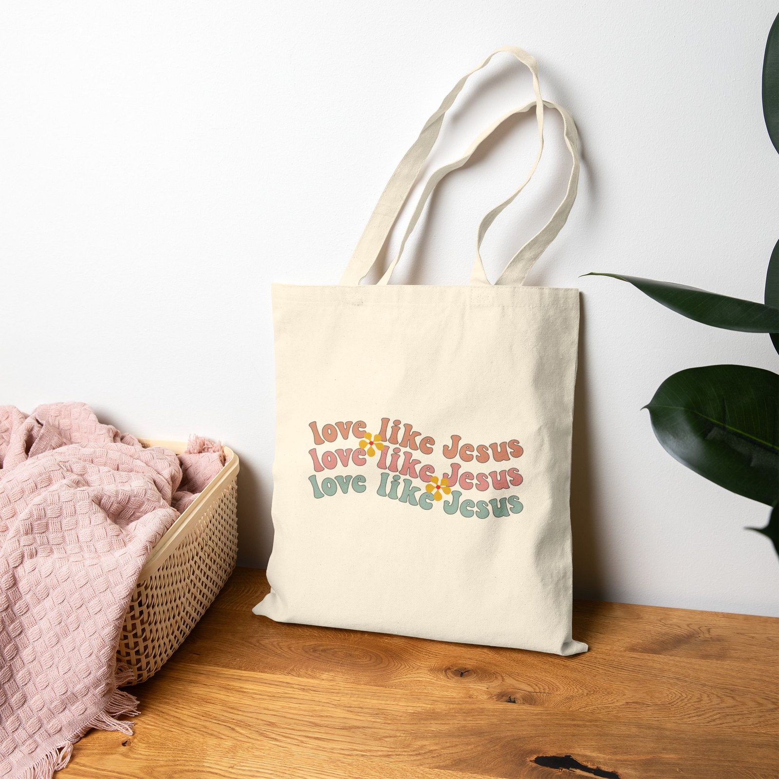 Love Like Jesus Cotton Canvas Tote Bag