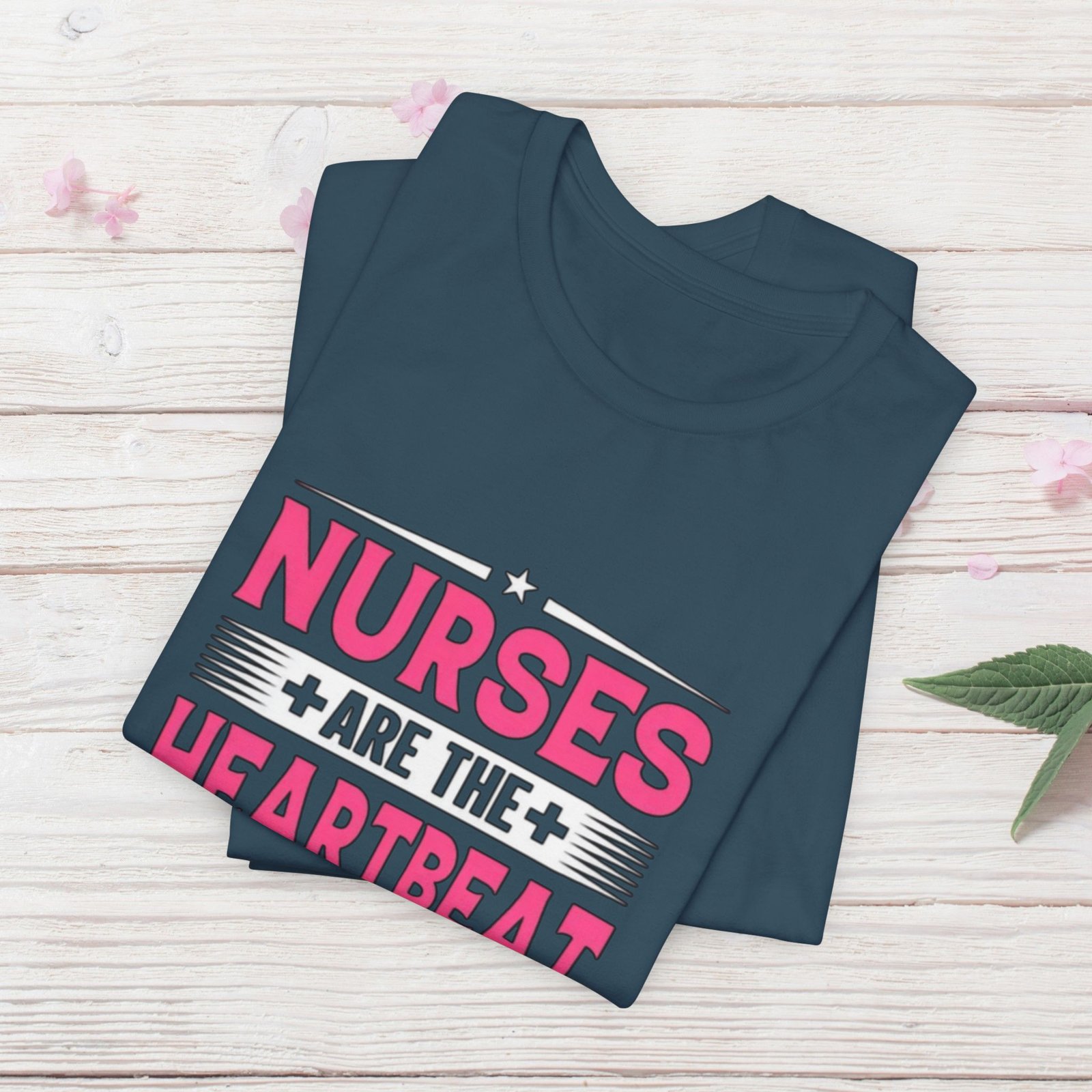Nurses are the Heartbeat of Medicine Unisex Jersey T-Shirt - Image 2