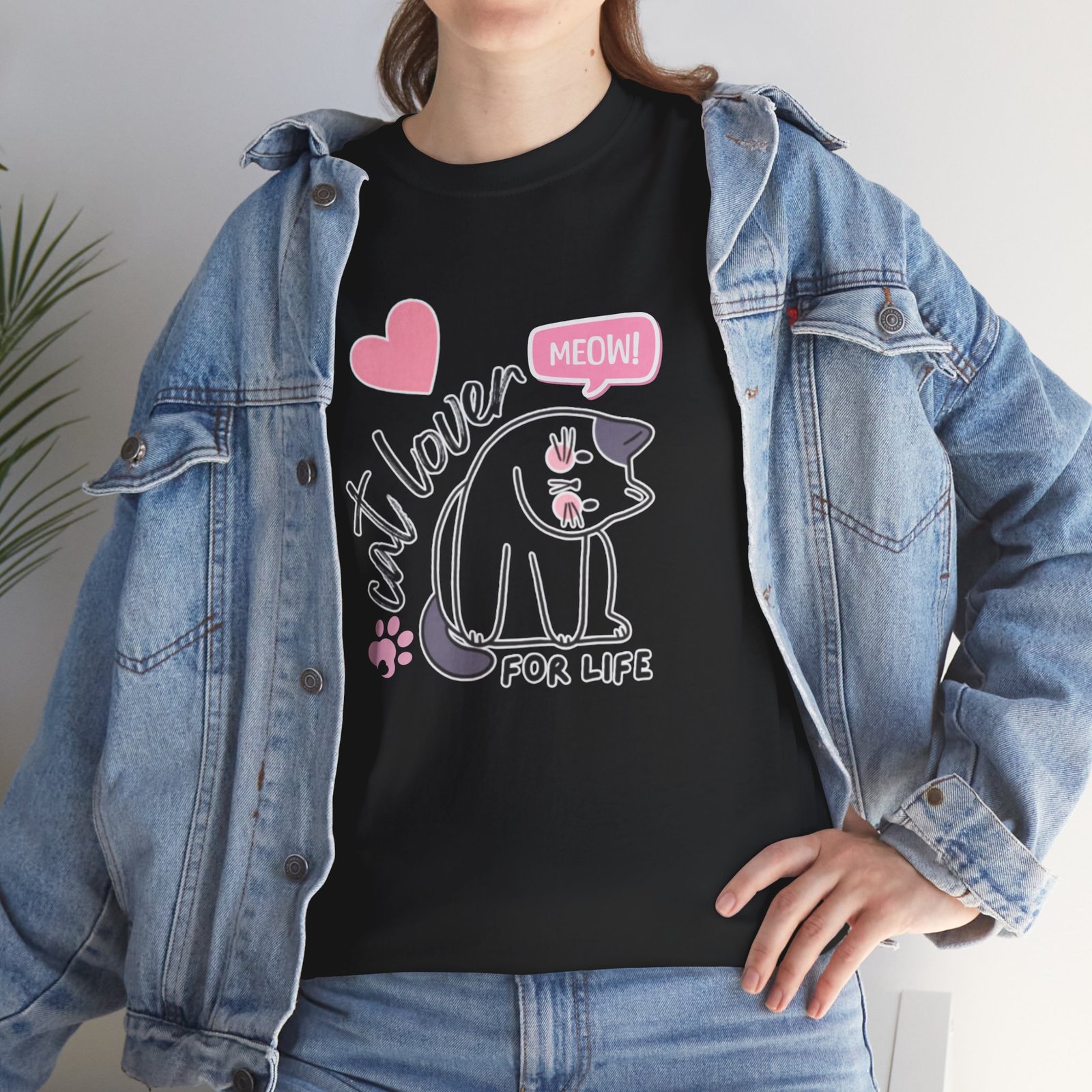 Cat Lover for Life — Cute 'Meow' Graphic Tee - Image 21