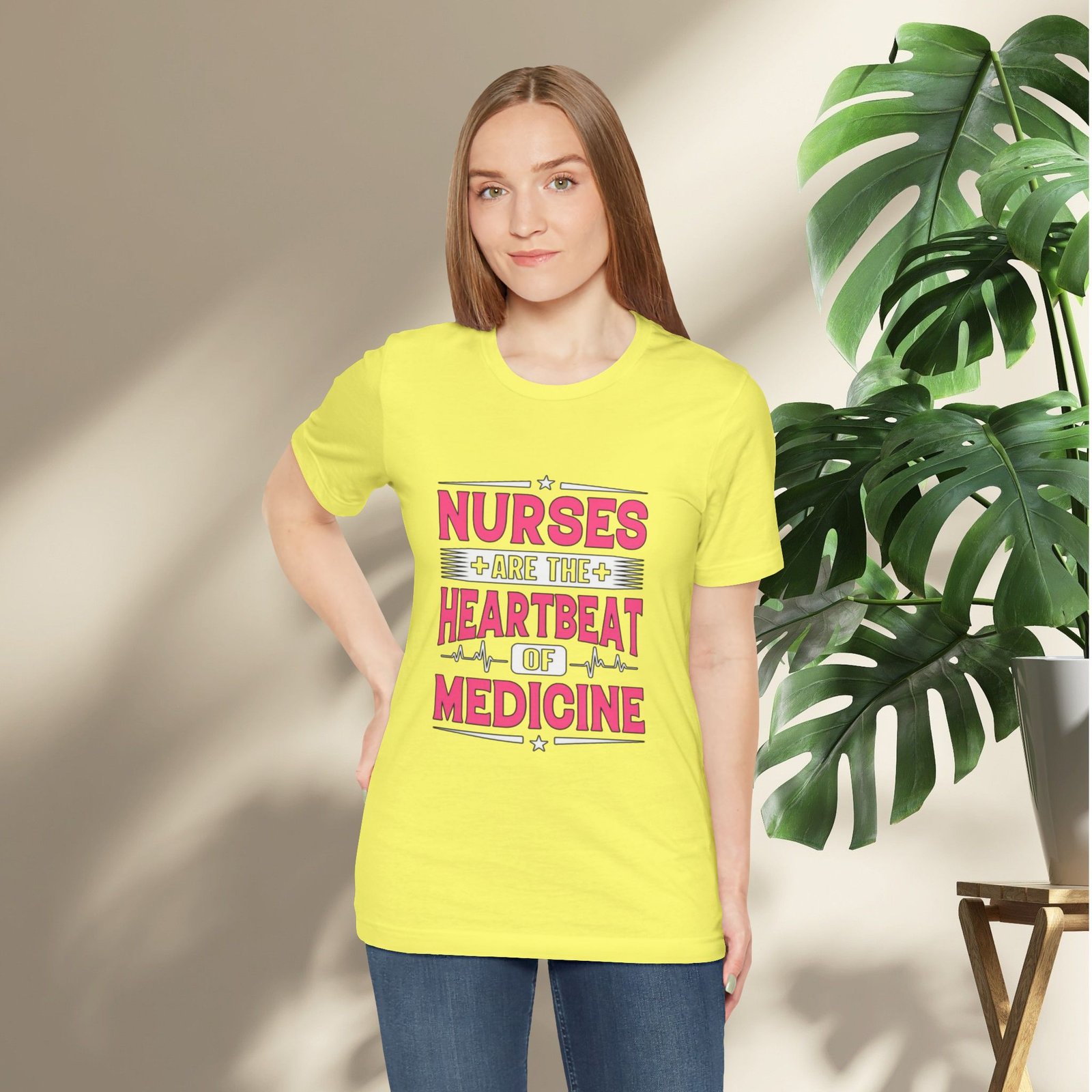 Nurses are the Heartbeat of Medicine Unisex Jersey T-Shirt - Image 14