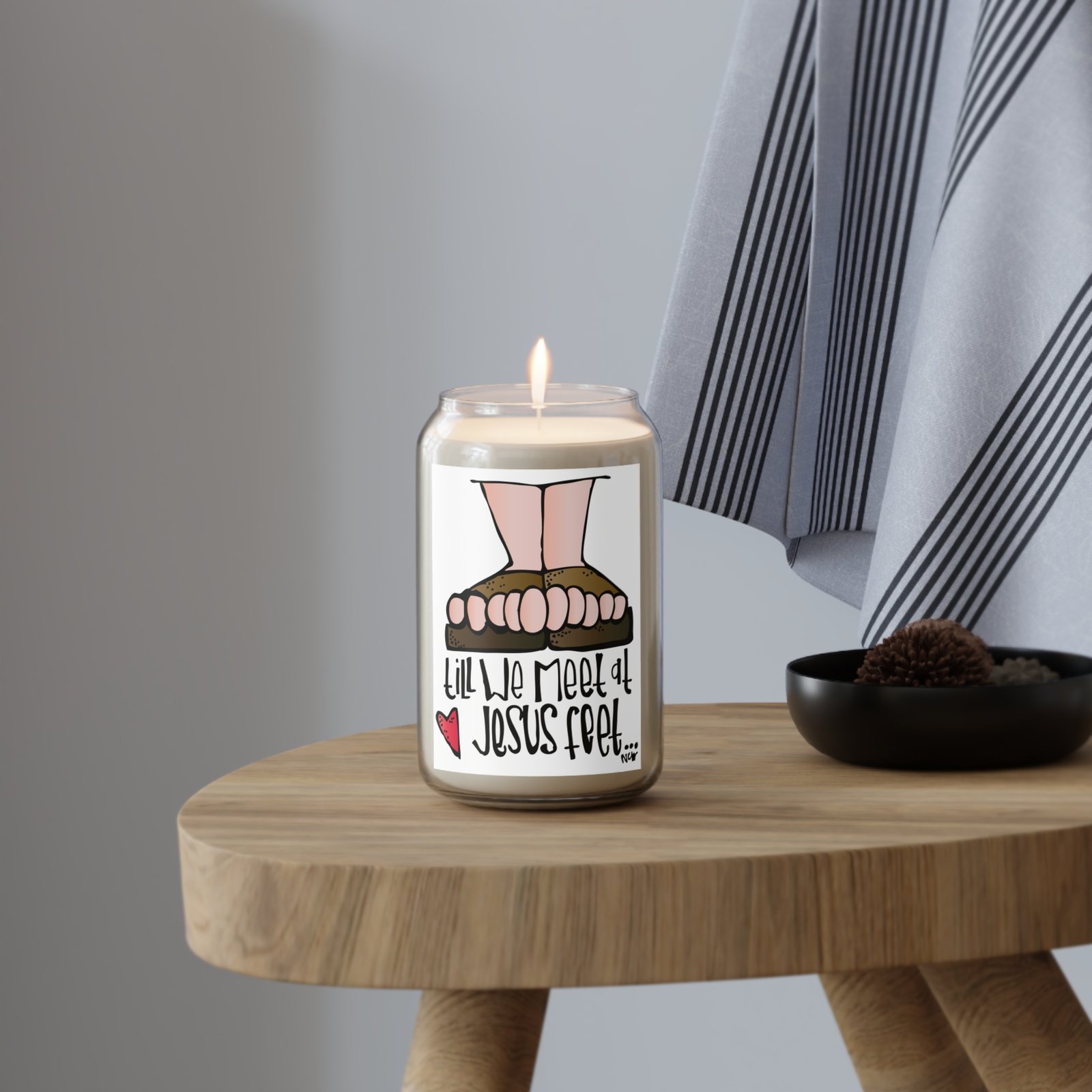 Till we meet at Jesus Feet Scented Candle, 13.75oz - Image 4