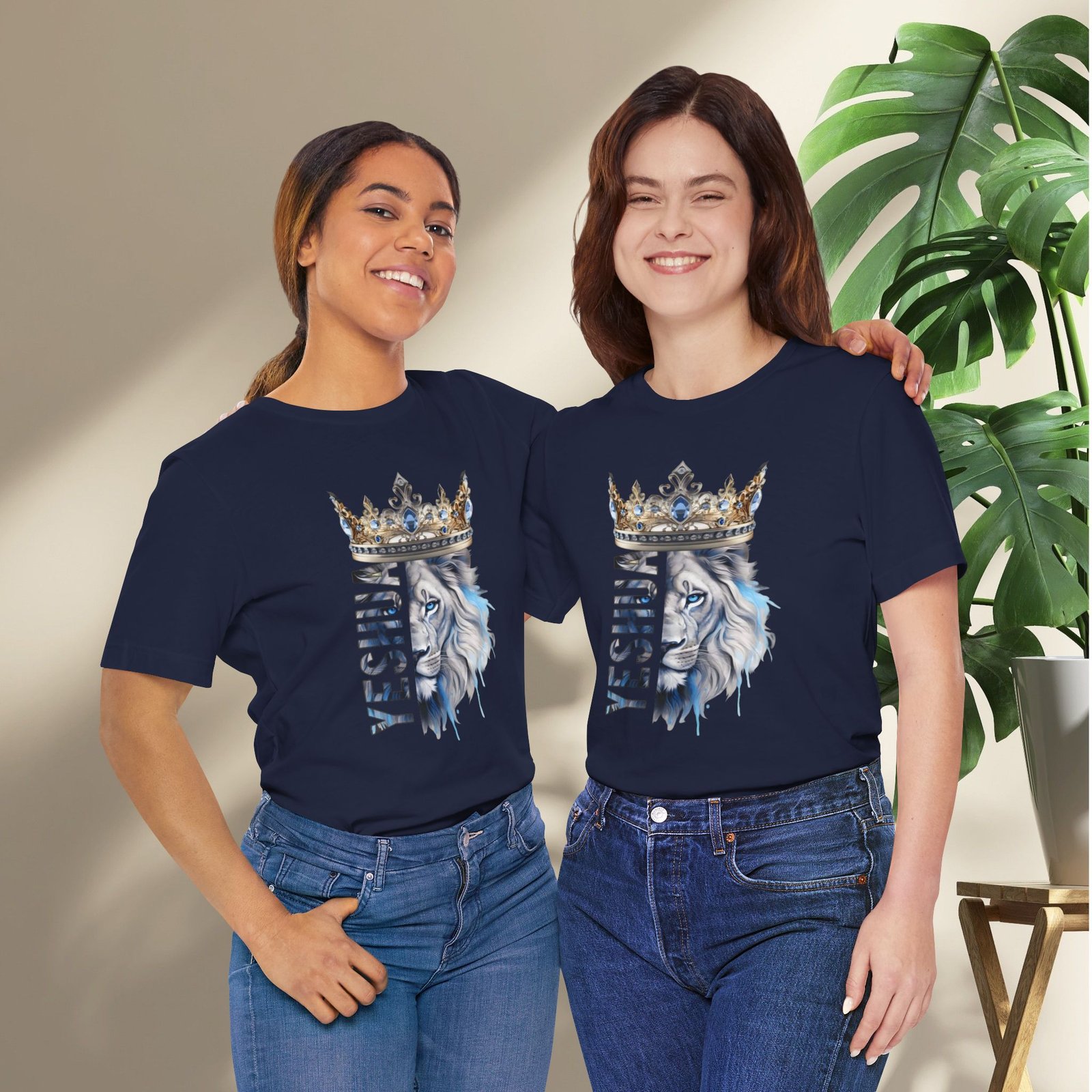 King of Kings - Crowned Yeshua Lion Unisex Tee - Image 42