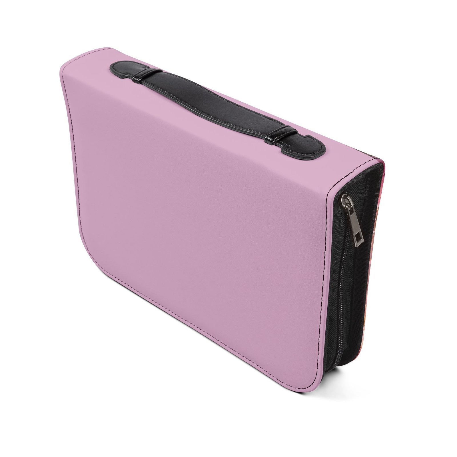 Pink Floral Cross Zippered Bible Cover Case - Image 13