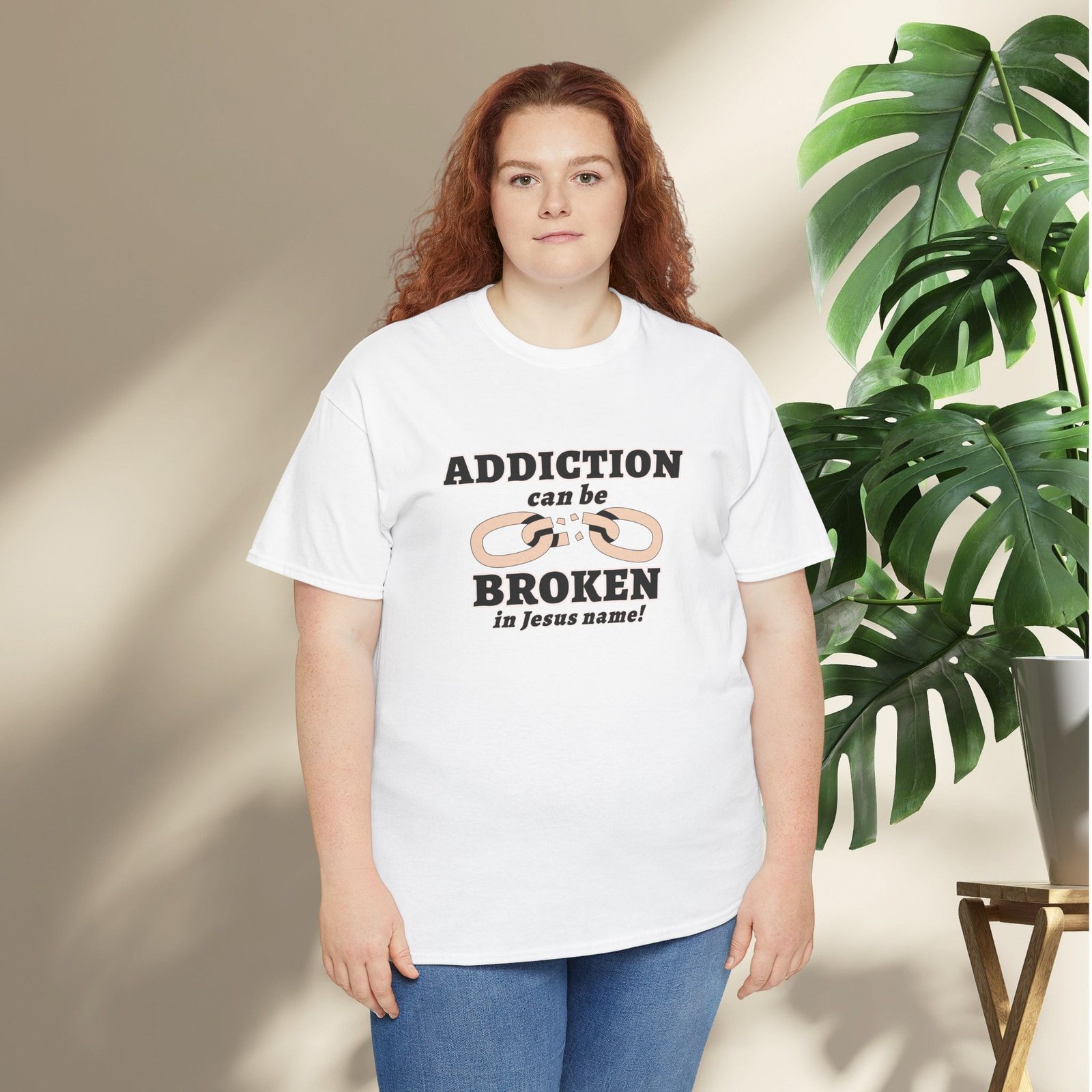Addiction Can Be Broken  — Faith-Based Recovery T-Shirt - Image 5